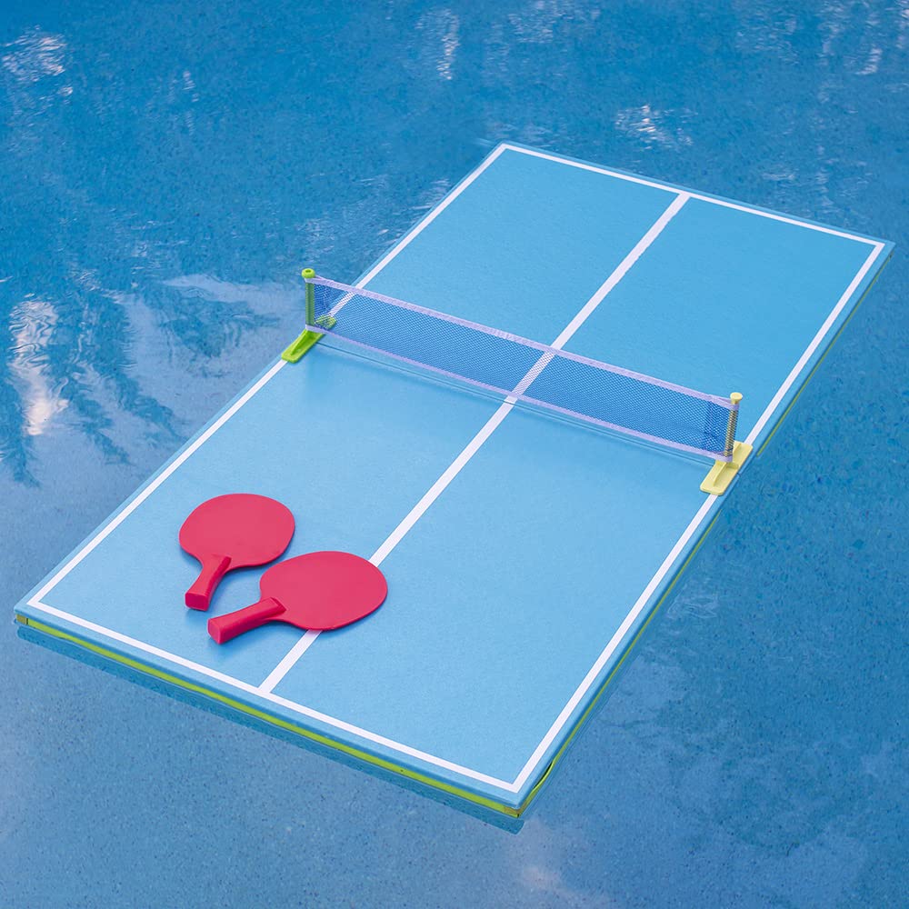 Pool Tennis Set for Two - Floating Pool Table Game with 2 Paddles & Ball - Fun Water Sports Equipment for Pool Parties, Backyard Fun & Summer Activities