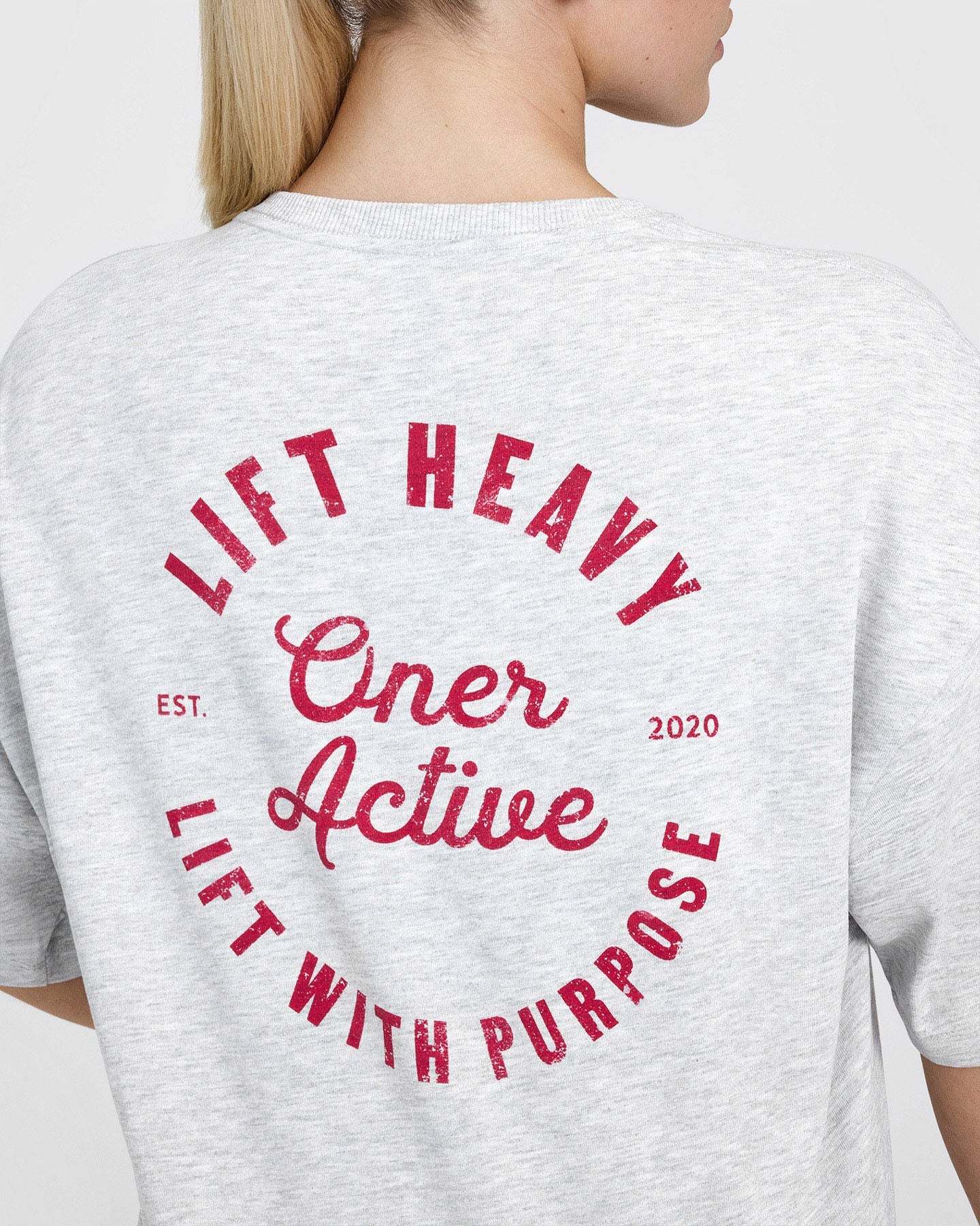 Vintage Washed Graphic T-Shirt for Men & Women | Light Grey Marl | Casual Streetwear & Everyday Comfort