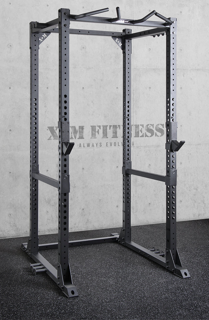 XM FITNESS 365 Infinity XL Power Rack - 8ft Heavy Duty Squat Rack for Home Gym | Strength Training Equipment for Weightlifting & CrossFit Workouts