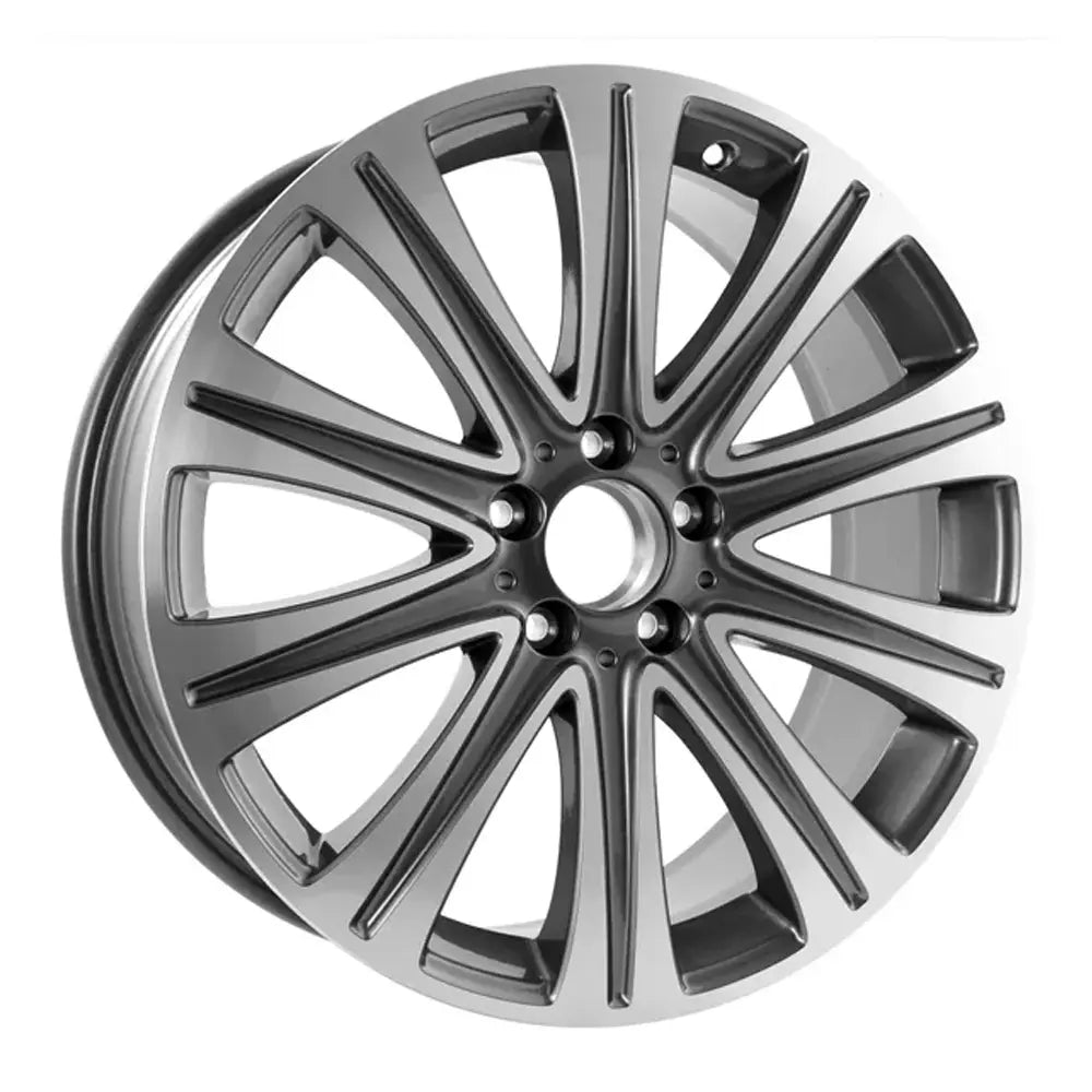 19 Inch FRONT Mercedes E Class Wheel Replacement - Machined Silver Replica Rim 85610 | Compatible with E350 E550 E63 AMG | Perfect for Luxury Car Upgrades & Performance Enhancement
