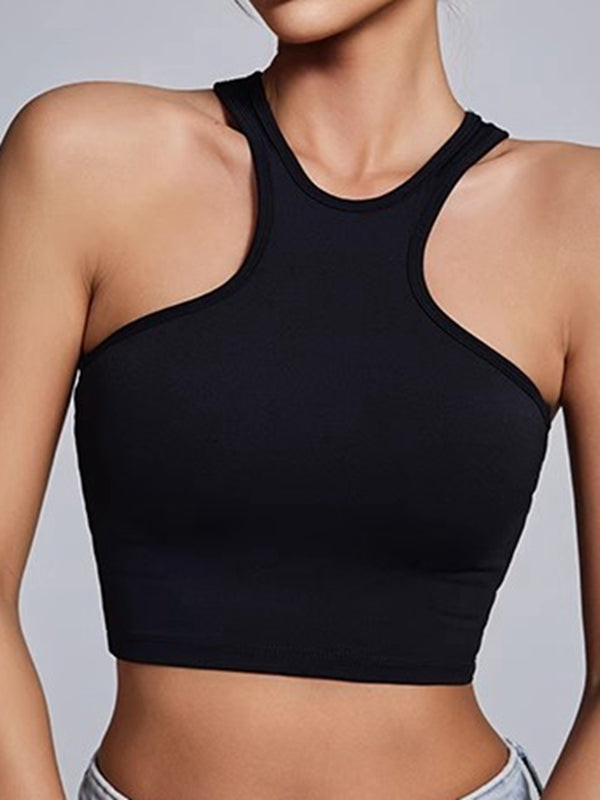 ZASUWA Women's Unique Cutout Sports Bras - Breathable Workout Tops for Yoga, Running & Gym - Comfortable & Stylish Activewear