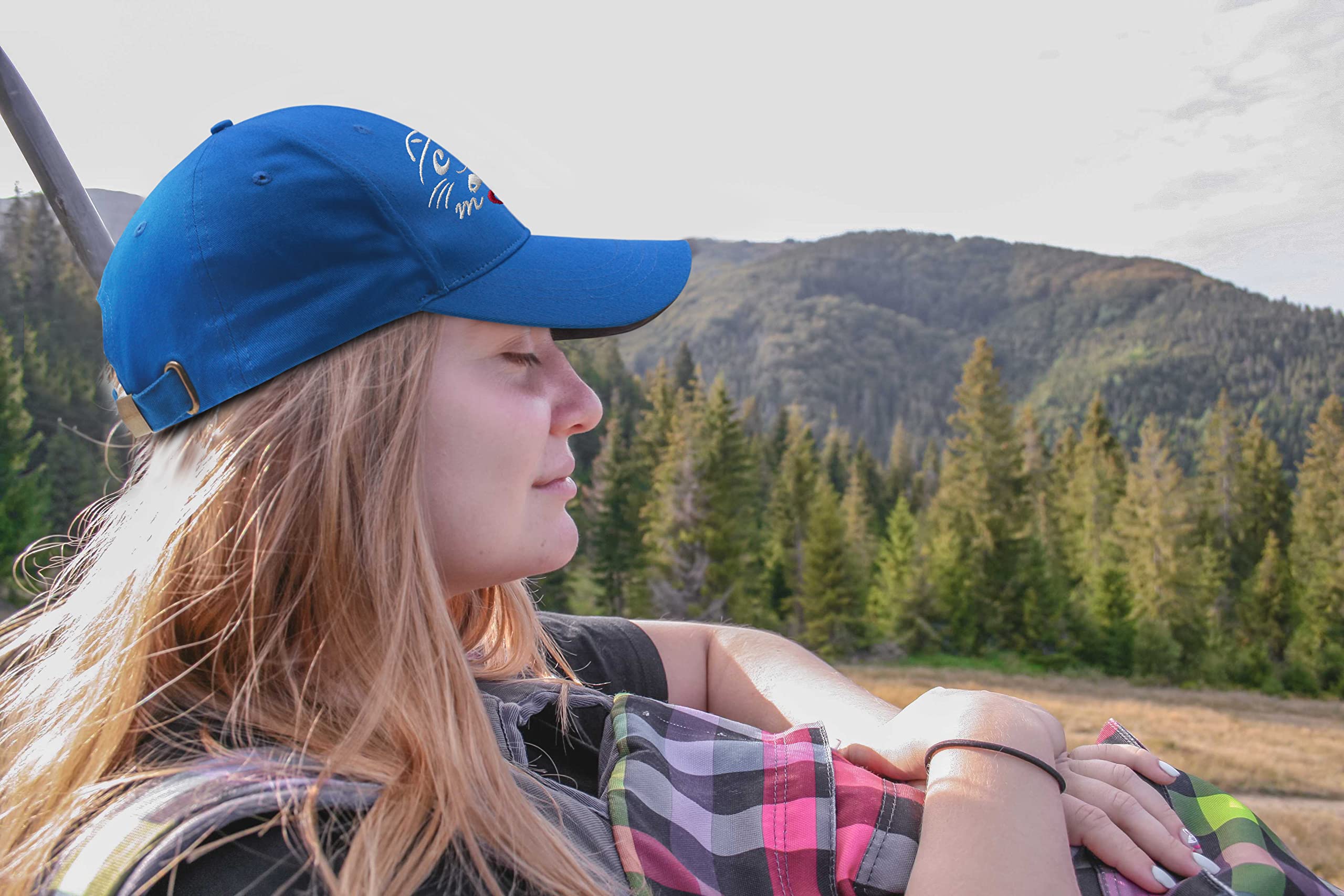 Women's Adjustable Baseball Caps - Cute Embroidered Cat Mom Hats for Women, Perfect Gift for Cat Lovers | Casual Wear, Outdoor Activities & Cat-Themed Events