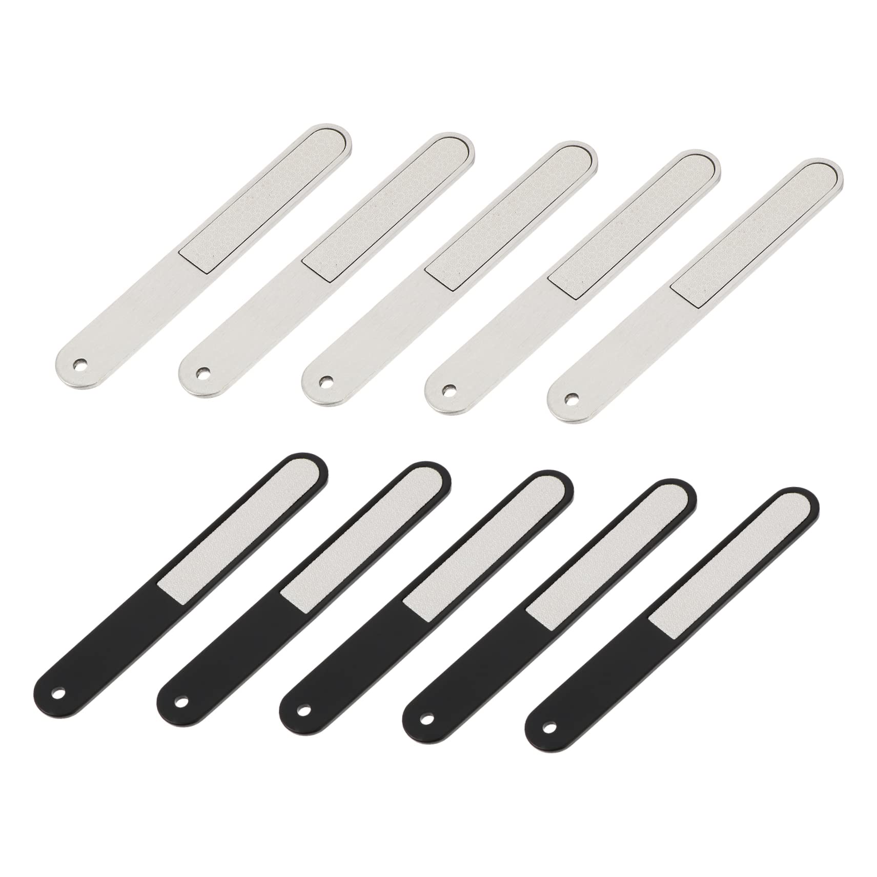 FOMIYES 10pcs Professional Stainless Steel Nail Files Set - Metal Nail Buffer, Manicure File & Nail Art Tools for Strong & Shiny Nails - Perfect for Home, Salon & Travel Manicure Kits