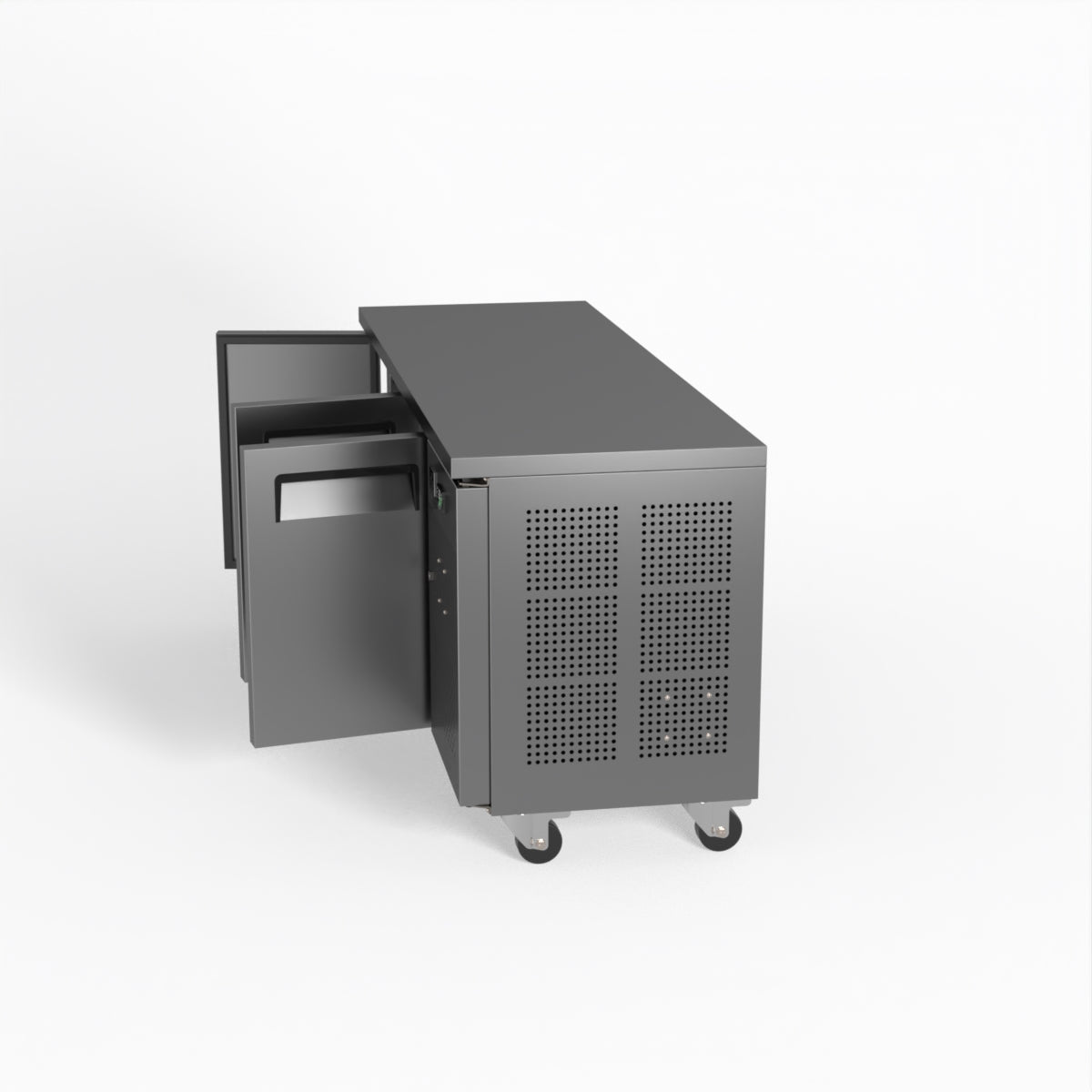 Commercial Refrigerator - 3 Door Under Counter Fridge 600mm Depth for Restaurants, Bars & Catering Businesses