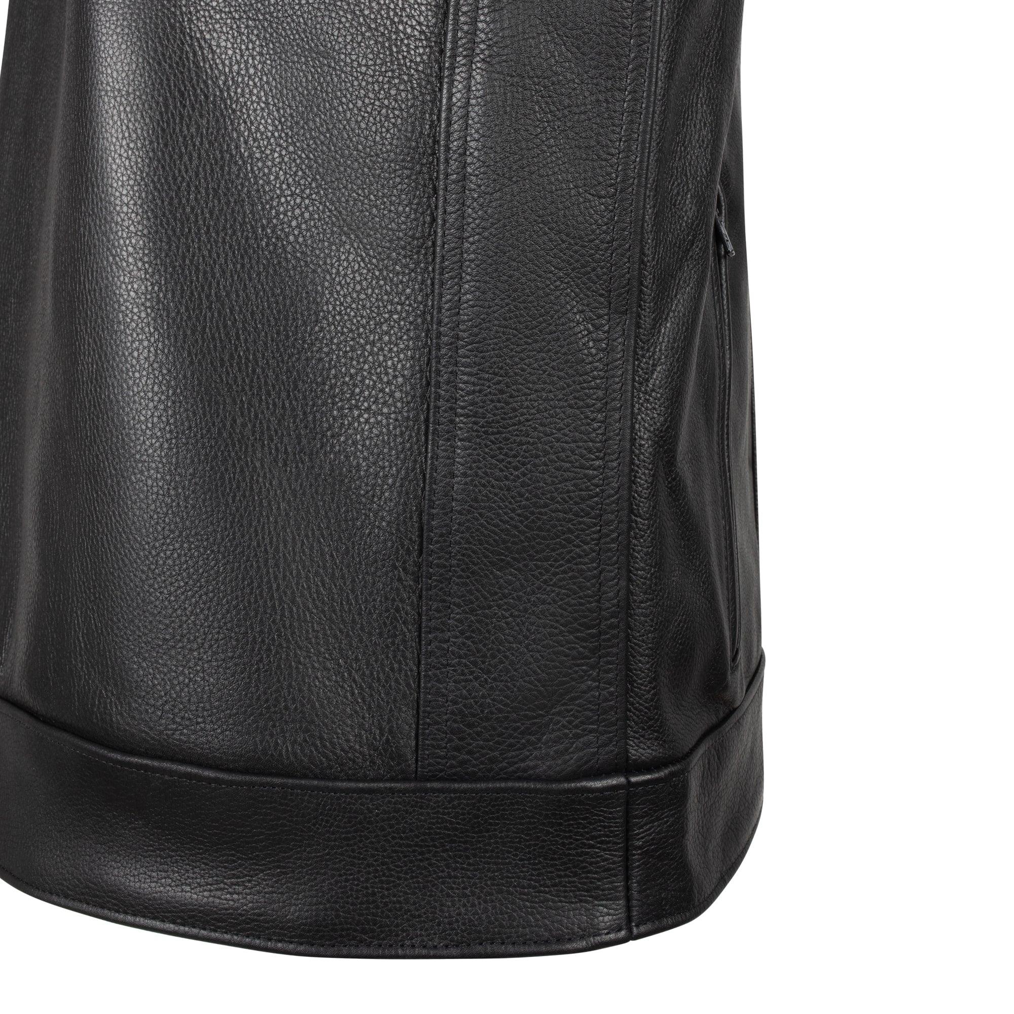BECK® Men's 566 Black Leather Horsehide Motorcycle Vest - Premium Biker Jacket for Harley Davidson & Cruiser Riders - Perfect for Motorcycle Clubs, Road Trips & Casual Wear