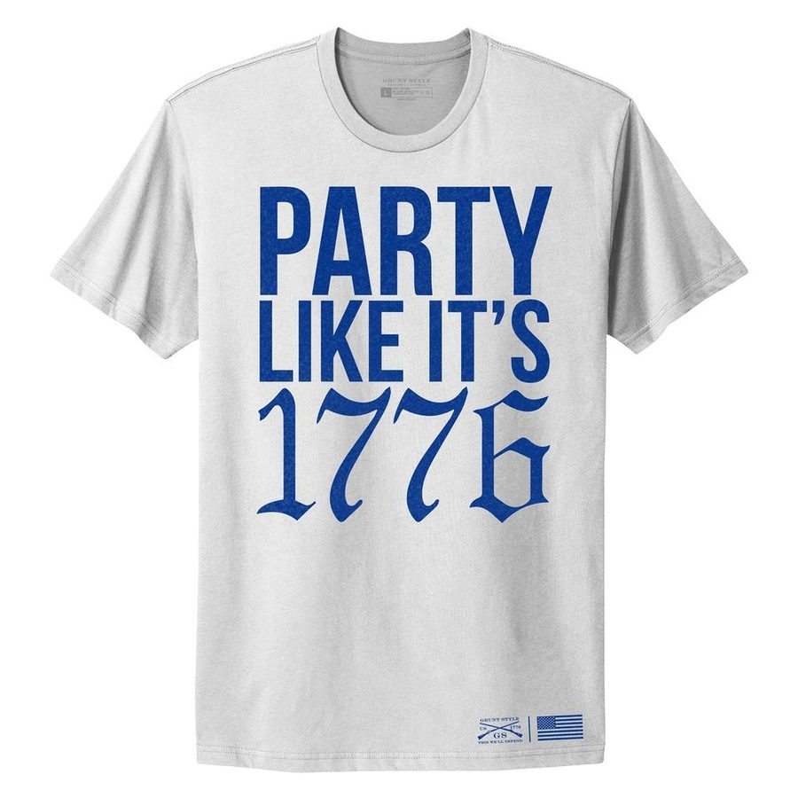 Women's Patriotic 1776 Boyfriend Fit T-Shirt - White | Vintage American Revolution Style for Independence Day & 4th of July Celebrations
