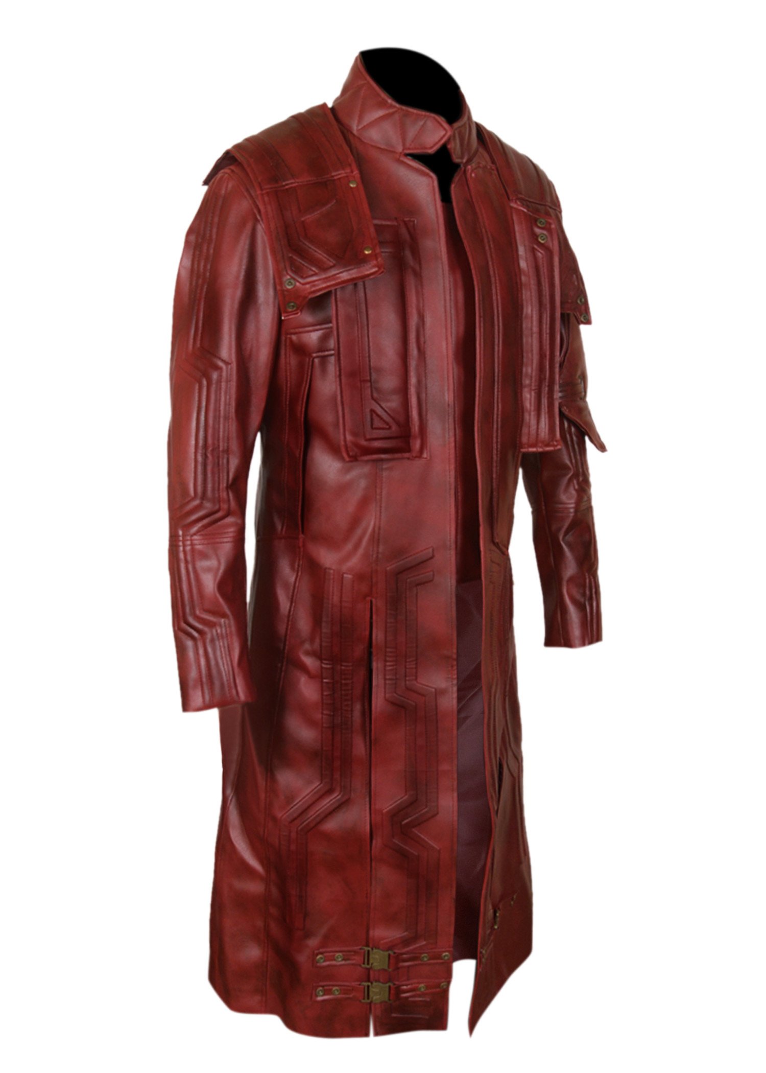 F&H Men's Genuine Leather Superhero Galaxy Coat - Premium Real Leather Jacket for Men, Stylish Superhero Inspired Outerwear for Cosplay, Halloween & Comic Con Events