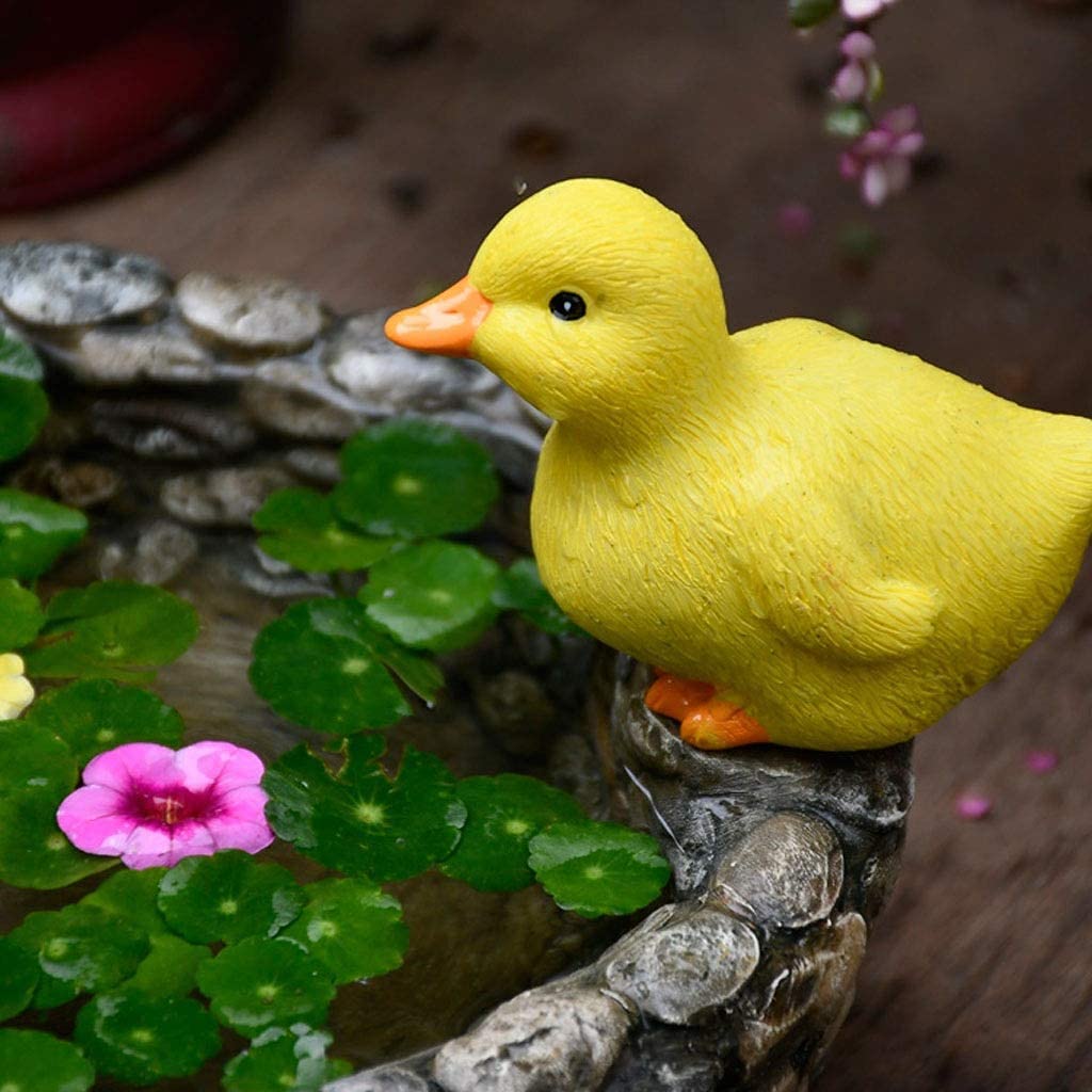 Durable Resin Flower Pot for Hydroponic Plants - Outdoor Garden, Courtyard, Home & Office Decoration - Duck-Shaped Planter with Drainage Holes (Perfect for Succulents, Herbs & Small Flowers)