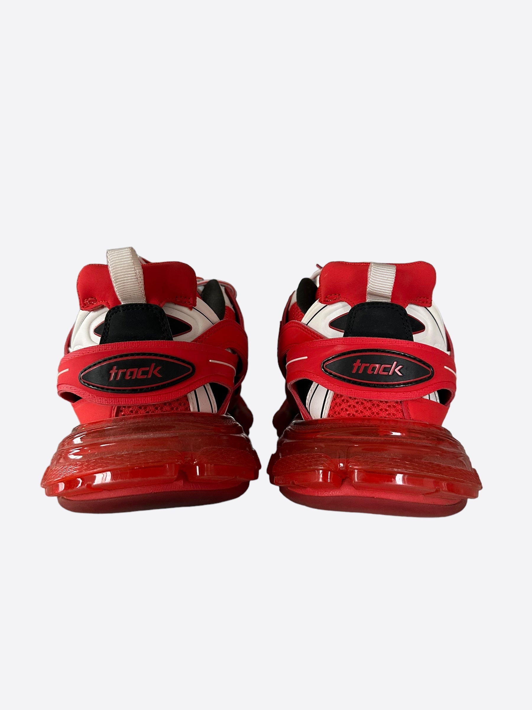 Balenciaga Red White & Black Track Sneakers for Men & Women | Fashion Running Shoes for Casual Wear & Street Style