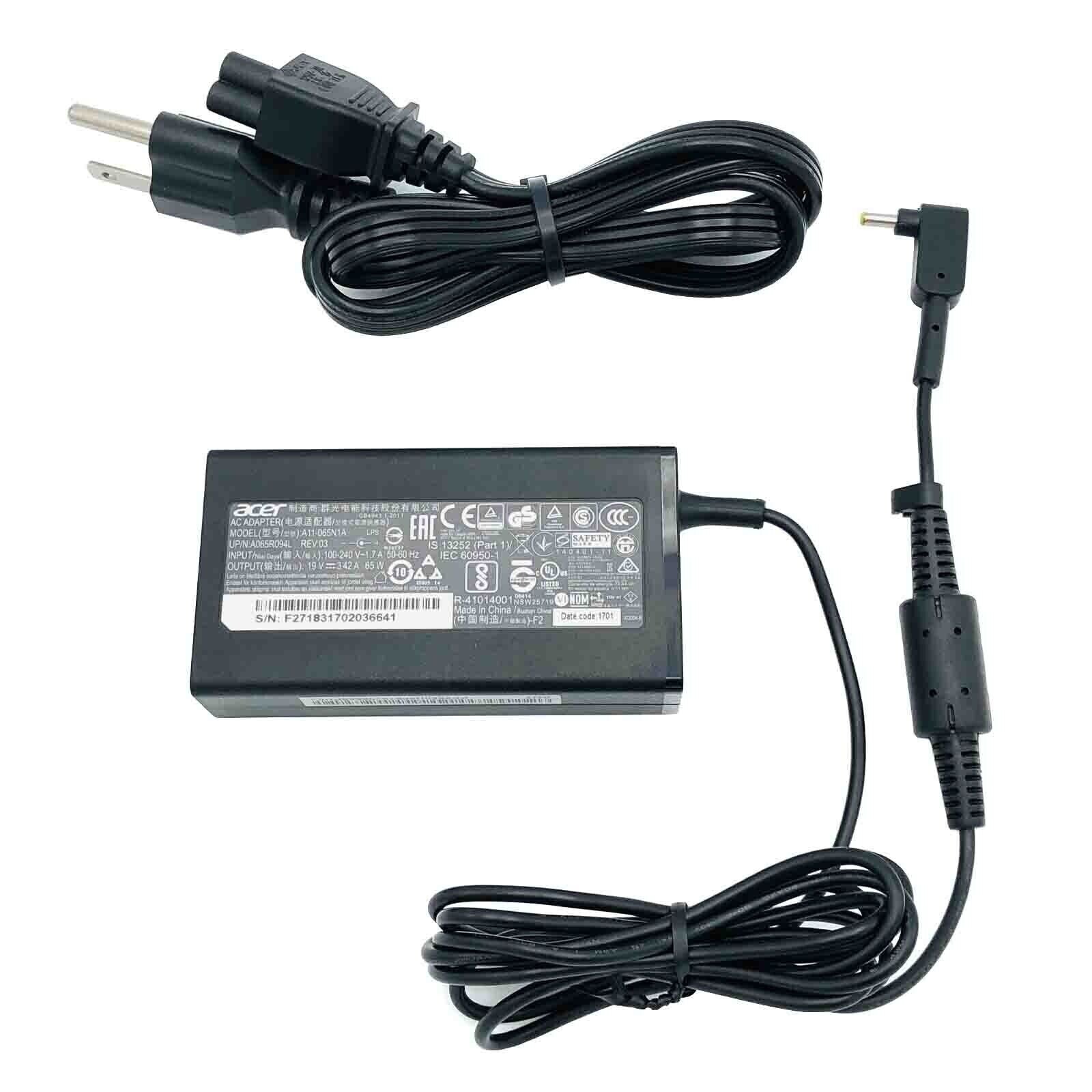 Original AC Adapter Charger Power Cord for Acer Chromebook 15 CB3-532 CB3-571 | Replacement Laptop Charger | Perfect for Home, Office & Travel Use