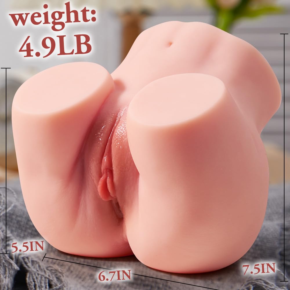 Premium 4.9LB Realistic Male Masturbator with Dual Holes - Lifelike Pussy & Anal Sex Toy for Intense Solo Pleasure | Portable Adult Toy for Discreet Use at Home, Travel or Private Moments