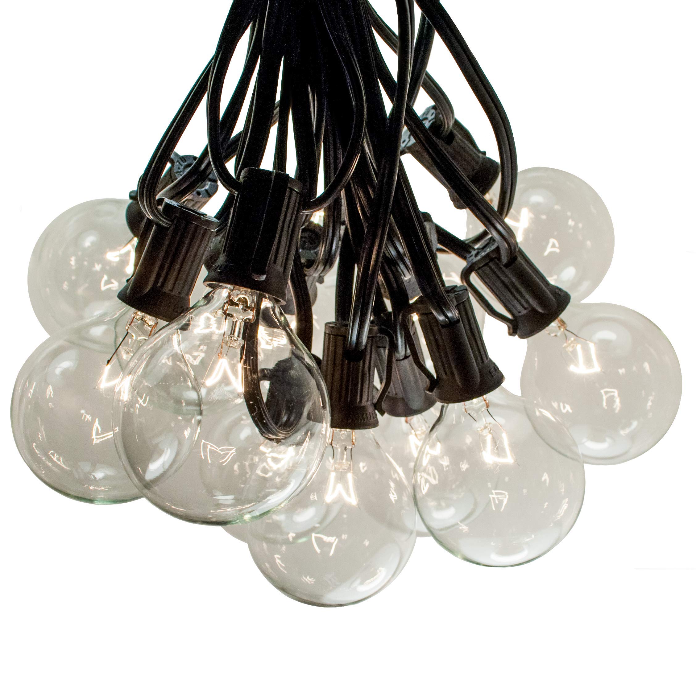 100 Foot Outdoor String Lights with 105 G50 Clear 2