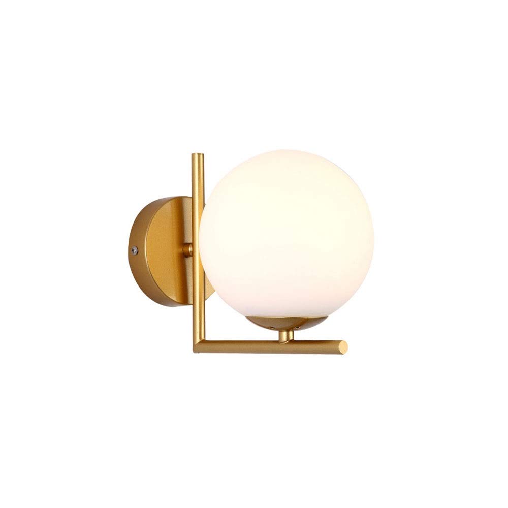 SPNEC Modern LED Wall Lamp - Nordic Glass Ball Wall Light for Bedroom, Corridor, Passage, Bedside - Energy Efficient Dimmable Sconce Lighting for Home Decor & Ambience