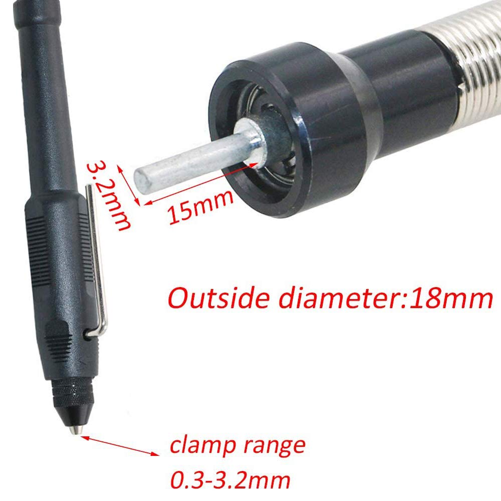 Flexible Drill Shaft Extension Adapter with Keyless Chuck - 3.2mm/1/8