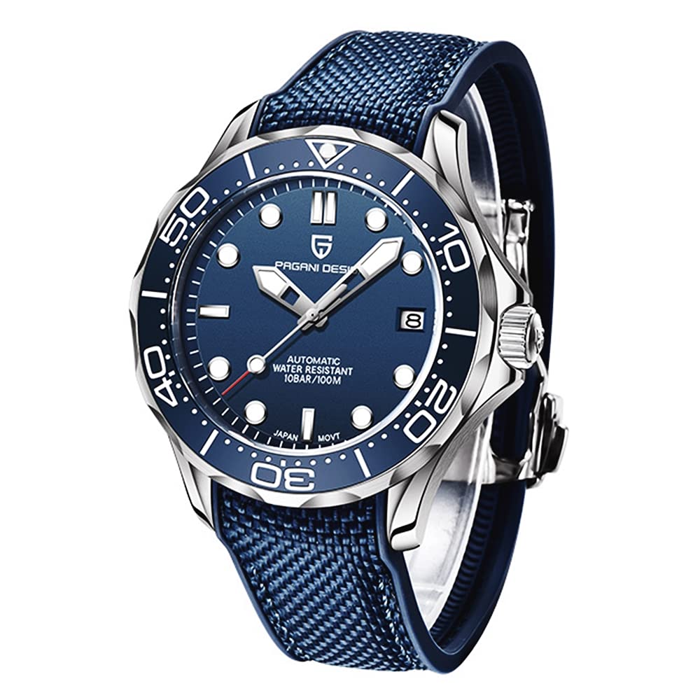 Pagani Design PD-1667 Men's Luxury Automatic Watch - Japan NH35 Movement, Sapphire Crystal, Luminous Hands, 100M Waterproof - Perfect for Business, Sports & Formal Occasions