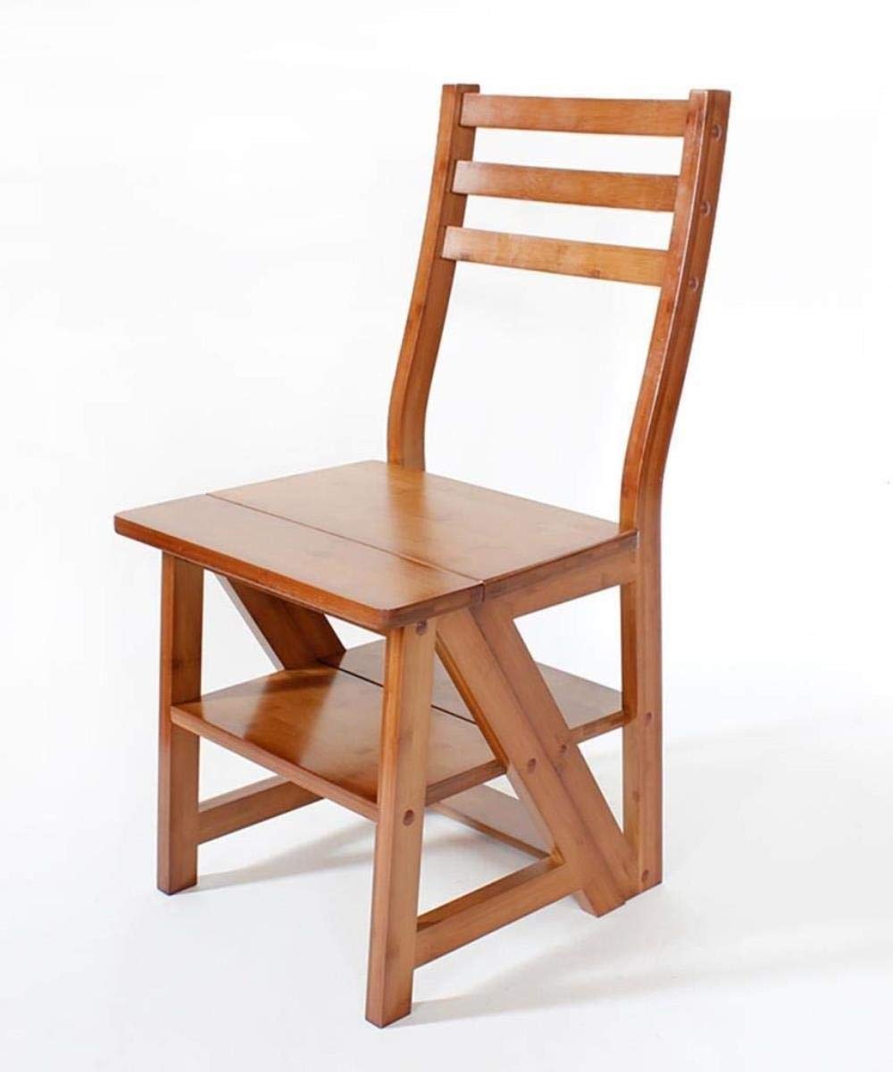 Foldable Bamboo Step Stool for Home, Multi-Functional Climbing Ladder Stool for Indoor Use - Perfect for Kitchen, Bathroom, and Storage Access