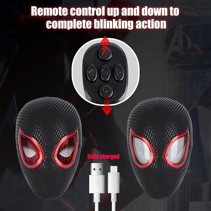 Realistic Spider Mask with Moving Eyes - Spiderman Cosplay Mask for Kids, Teens & Adults - Perfect for Halloween, Cosplay & Superhero Costume Parties - Cool Gift for Boys Age 8-12 & 13+ Year Olds