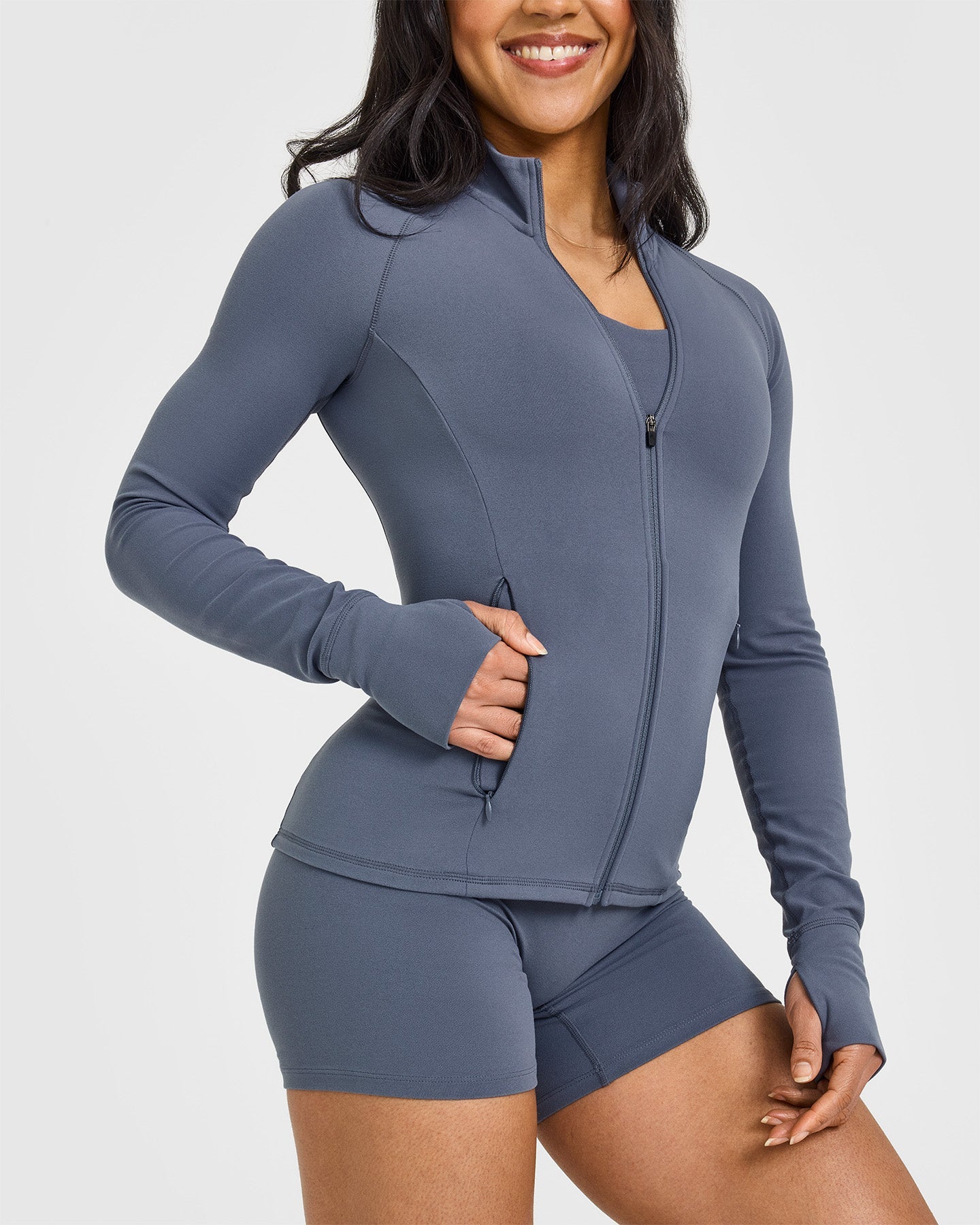 SoftMotion™ Lightweight Jacket for Men & Women - Granite Blue | Comfortable & Stylish Outdoor Wear for Hiking, Travel & Everyday Use