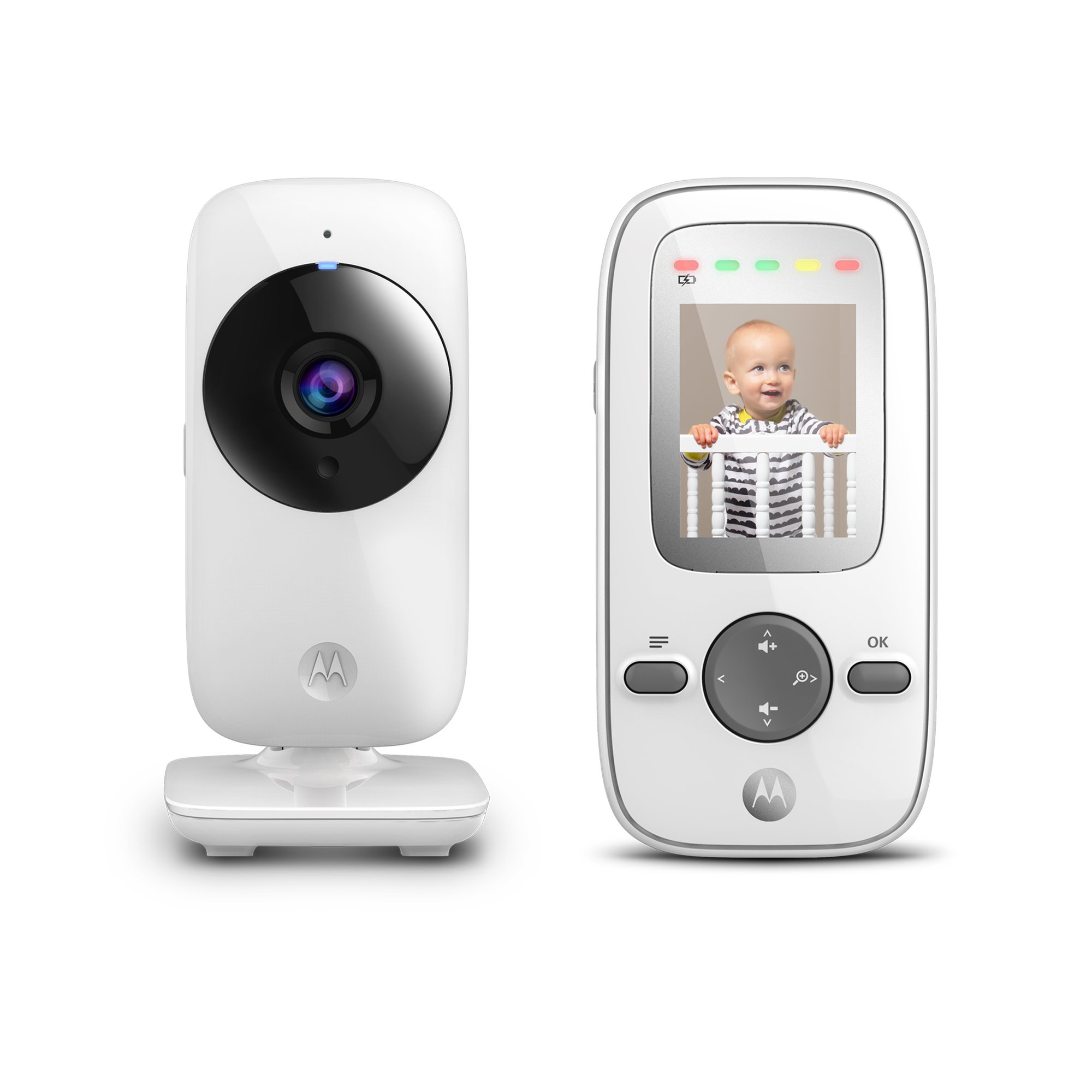 Motorola MBP481 2.4 GHz Digital Video Baby Monitor with 2-Inch Color Display, Digital Zoom & Infrared Night Vision - Wireless Baby Camera for Nursery, Bedroom & Travel