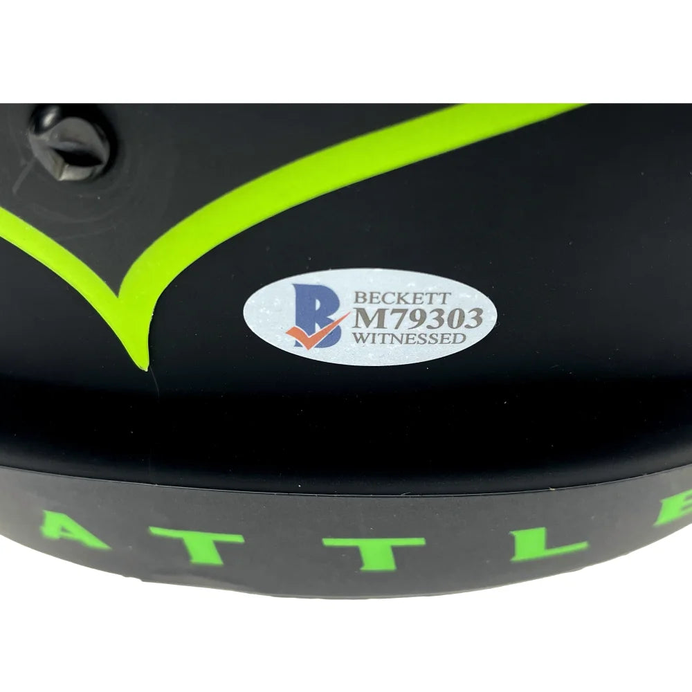 DK Metcalf Autographed Seattle Seahawks Football Helmet - Signed Speed Eclipse F/S - Perfect for Collectors, Fans & Sports Memorabilia Displays