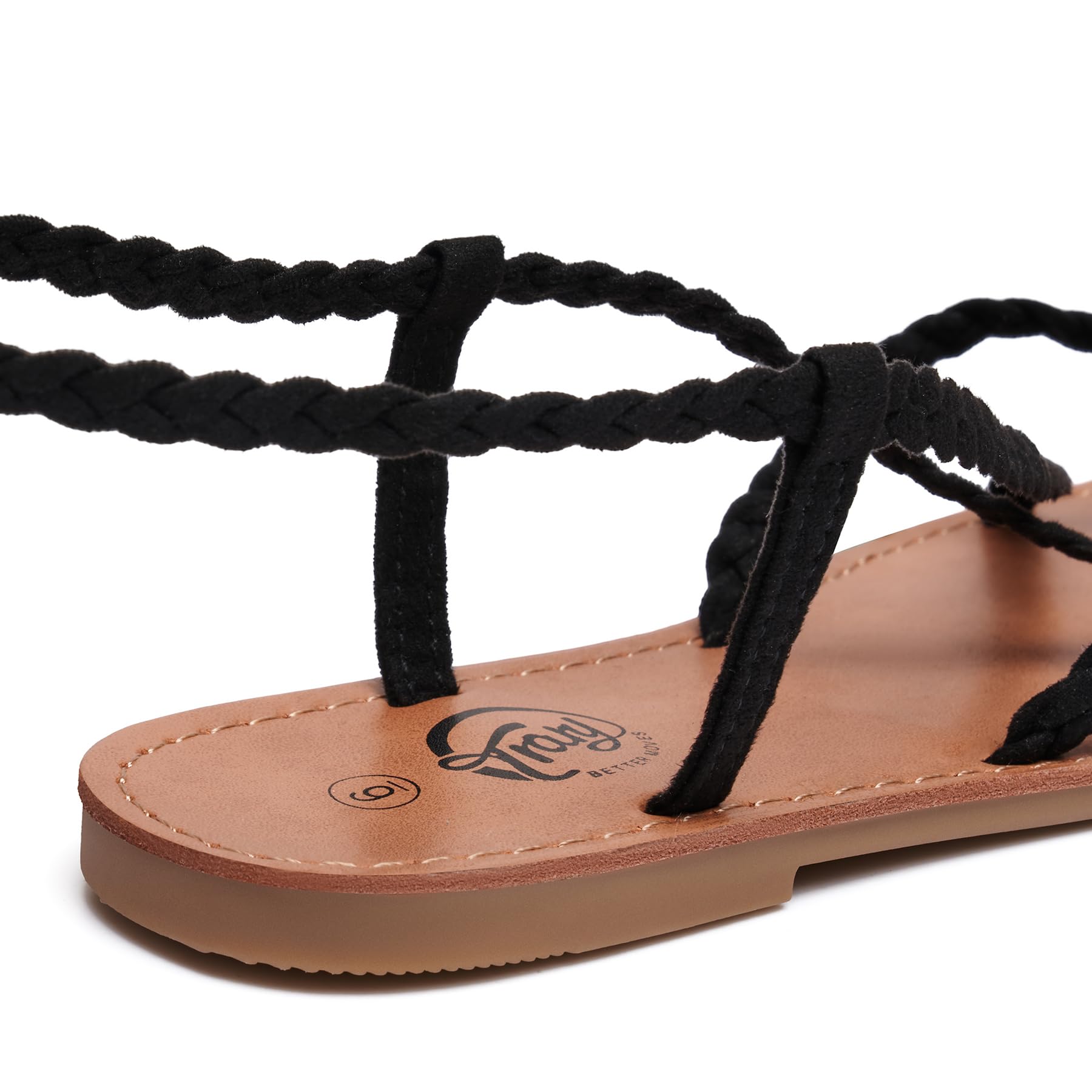 Women's Trary Gladiator Sandals - Lace Up Open Toe Flat Sandals for Summer 2023 | Dressy Beach Sandals for Women | Perfect for Casual Outings, Vacations & Summer Weddings
