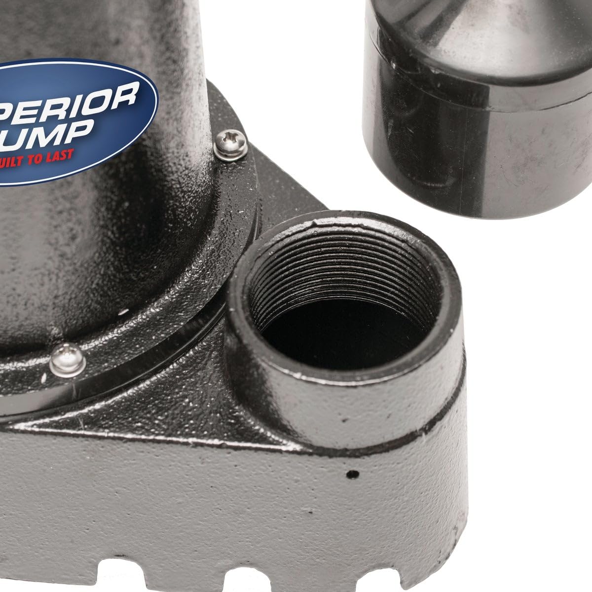 Superior Pump 92541 1/2 HP Cast Iron Sump Pump with Vertical Switch - Heavy Duty Water Removal for Basements, Crawl Spaces & Flood Prevention