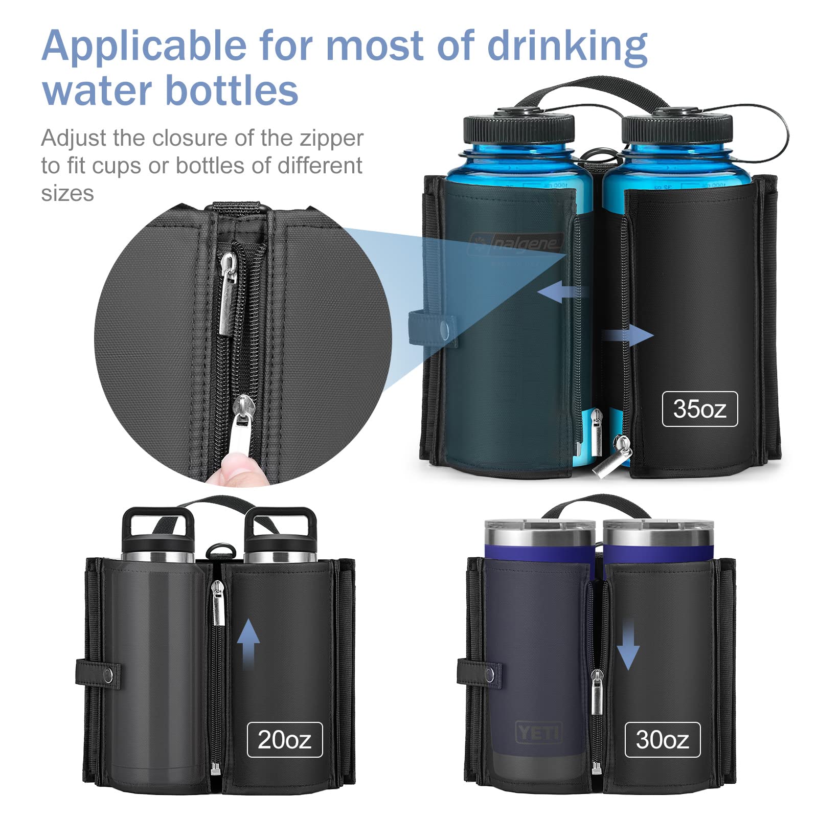 Portable Foldable Luggage Cup Holder - Travel Drink Caddy with Handle for Suitcase, Fits Roll On Luggage - Perfect for Flight Attendants & Travel Accessories (Black) - Ideal for Airports, Road Trips & Commuting