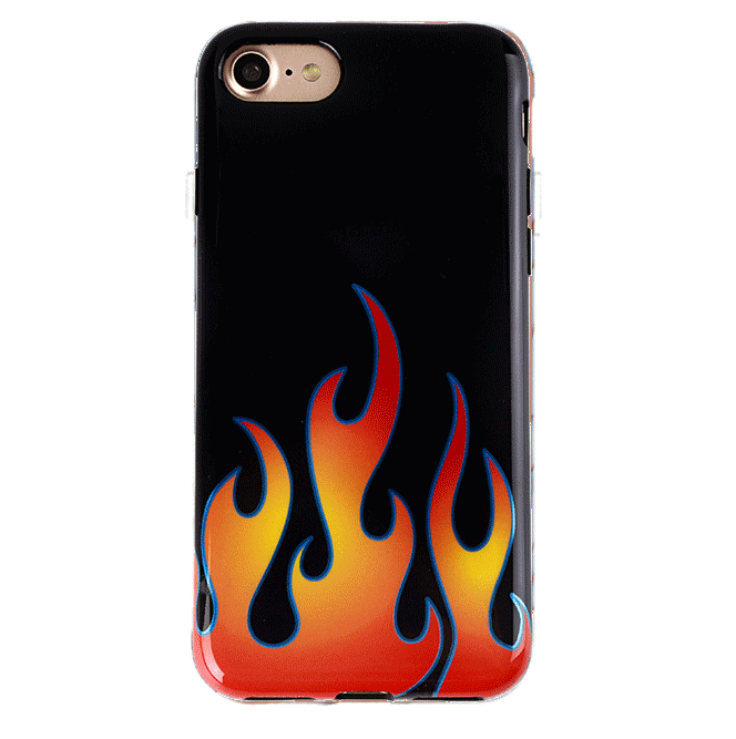 Blue Chrome Flames iPhone Case - Stylish Protective Cover for iPhone 13/14/15 Pro Max - Durable Shockproof Slim Design - Perfect for Everyday Use, Travel & Outdoor Activities