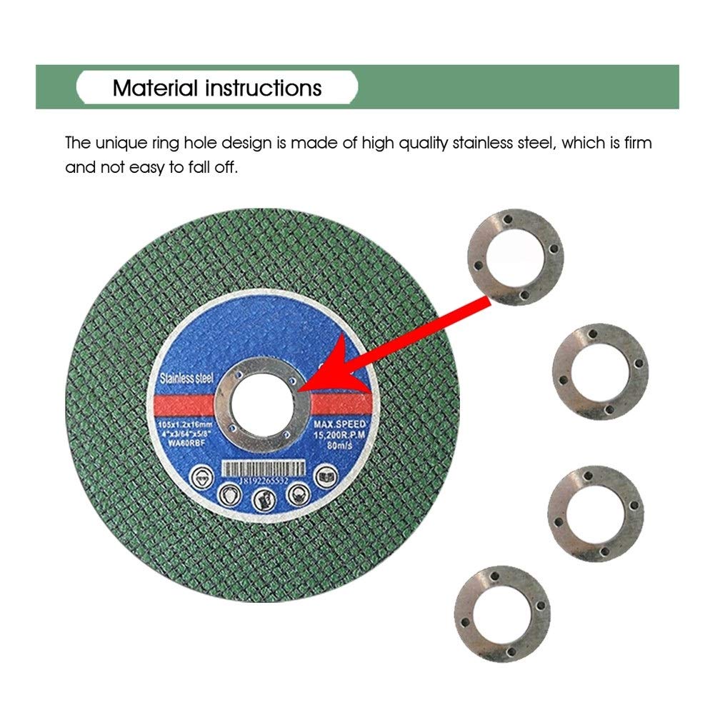 105mm/4 Inch Metal Stainless Steel Wood Cutting Disc - High-Speed Resin Fiber Cutting Wheel for Angle Grinder | Perfect for Woodworking, DIY Projects & Home Renovations