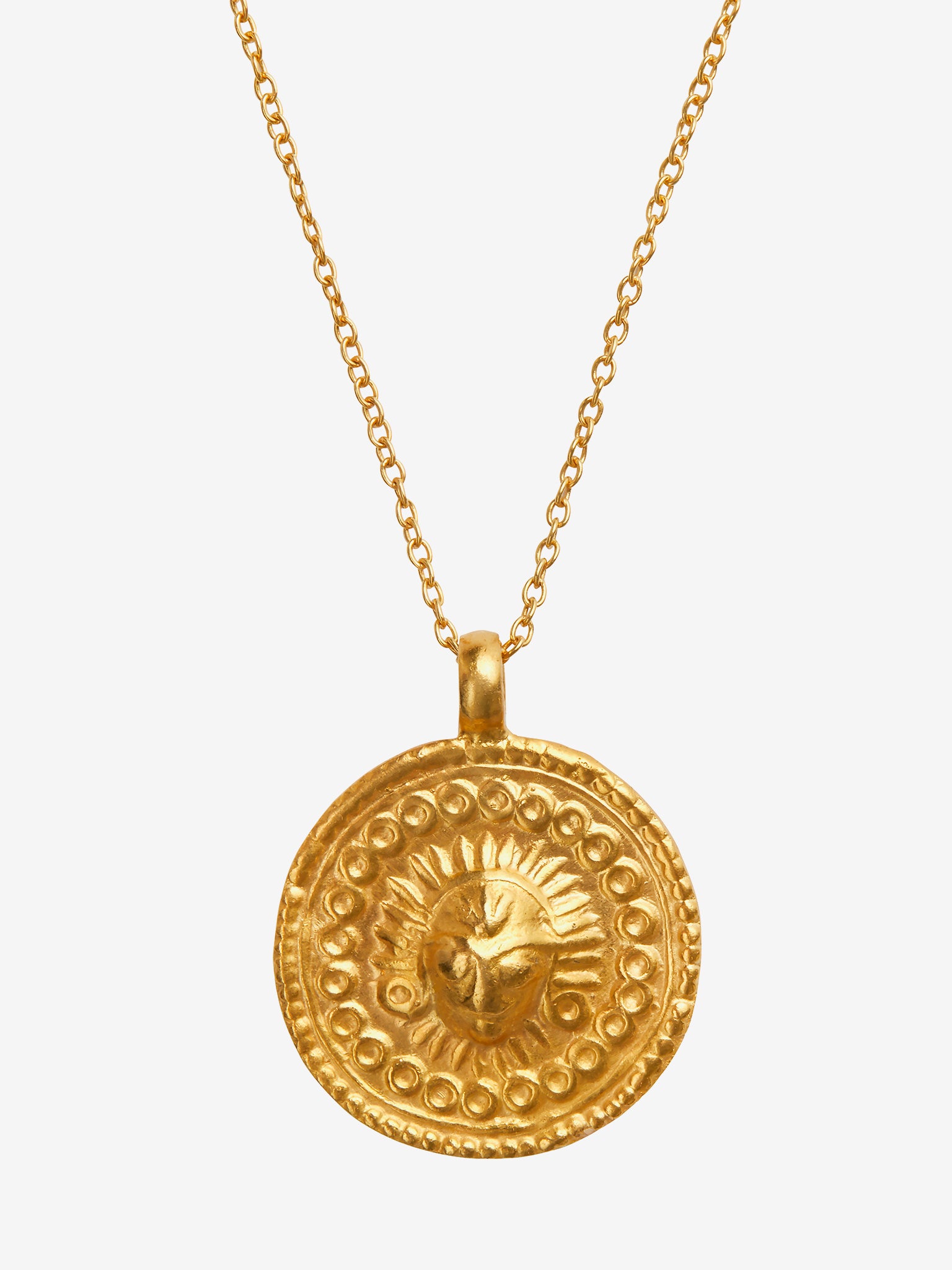 Sun God Pendant Necklace - Gold Goddess Charms Jewelry for Women - Perfect for Spiritual Healing, Yoga Meditation & Boho Fashion Accessories