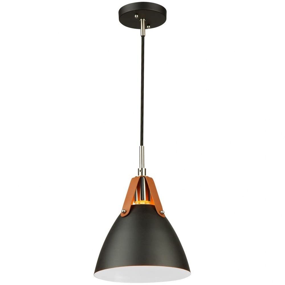 Artcraft Lighting Tote 1-Light Pendant Fixture in Black - Modern Industrial Ceiling Light for Kitchen Island, Dining Room & Bar Decor
