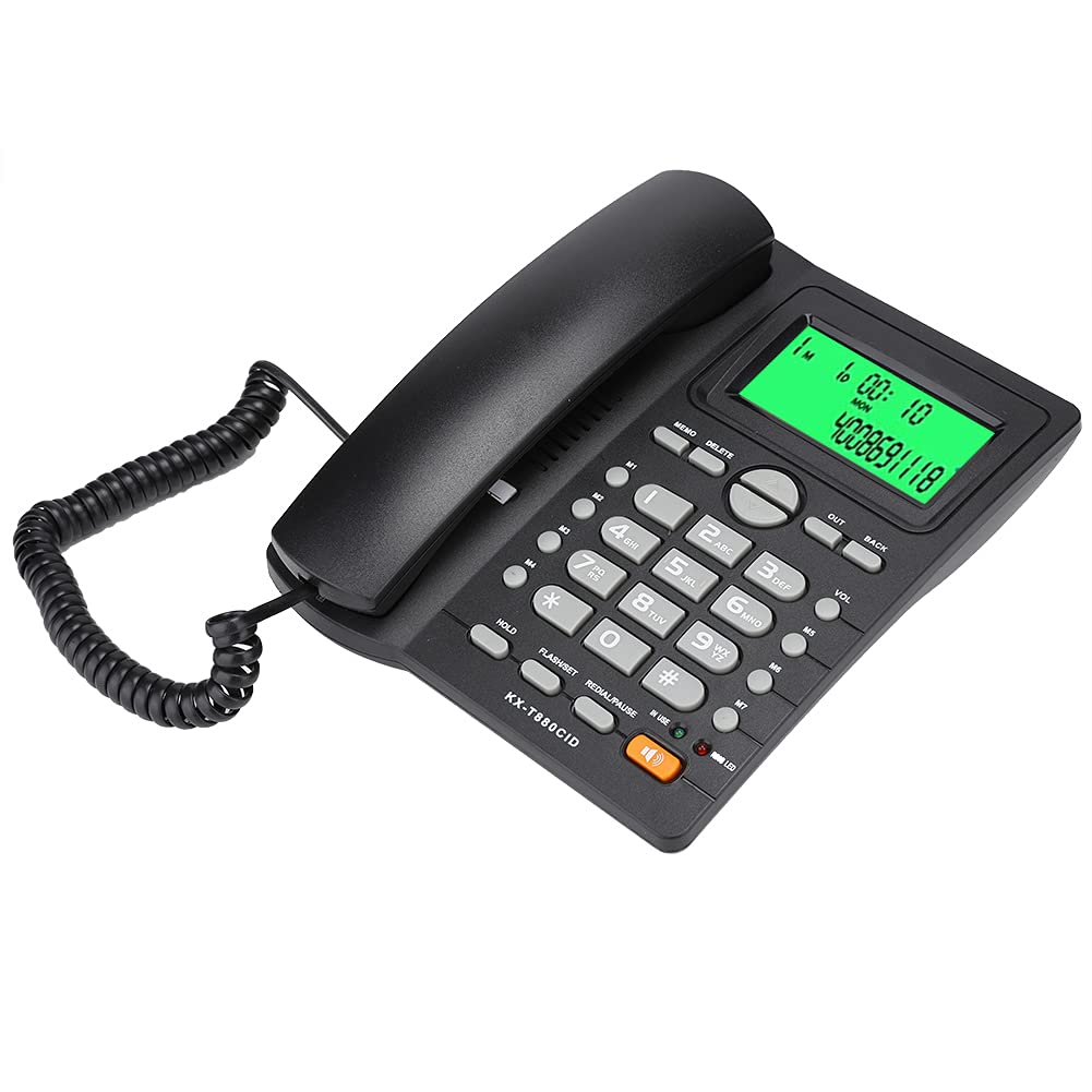 Fast Dialing Mute Function Home Telephone with Caller ID Display - Office & Household Use (Black, 12 Pack) - Perfect for Business Calls & Family Communication