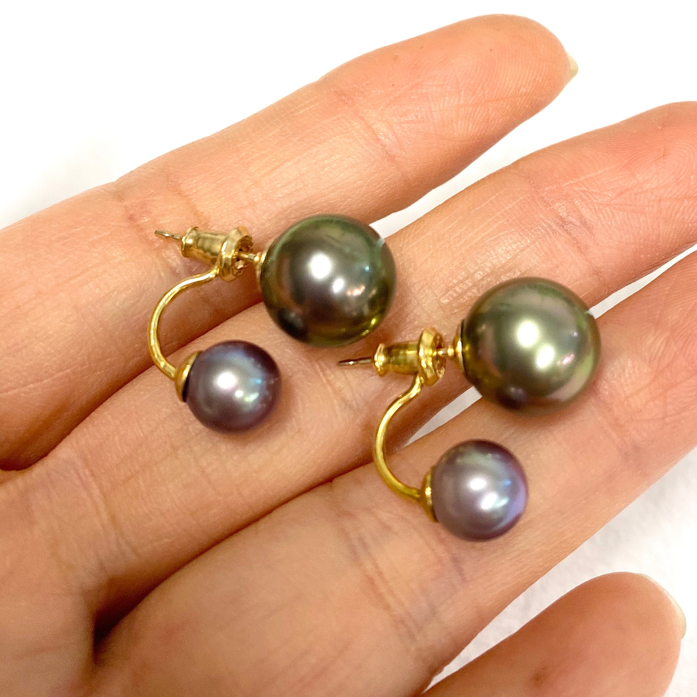 Double Momi Stud Earrings for Women - Hypoallergenic Stainless Steel Earrings for Sensitive Ears | Perfect for Everyday Wear, Work, and Special Occasions