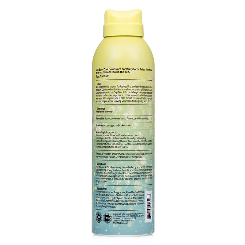 Soothing After Sun Cool Down Spray with Aloe Vera & Menthol - Hydrating Sunburn Relief for Face & Body - Perfect for Beach, Pool & Outdoor Activities