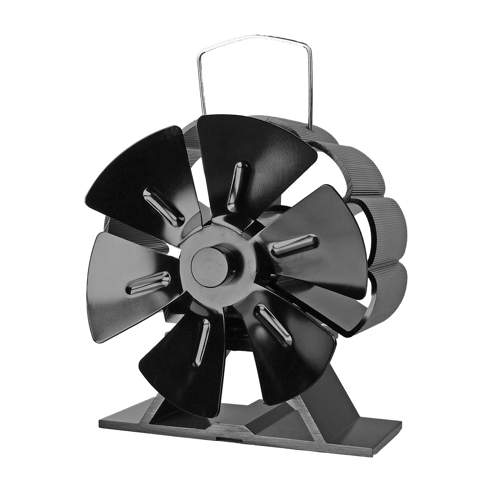 MYCENSE Mini Wood Stove Fan - 6 Vanes, Lightweight & Efficient for Fireplaces