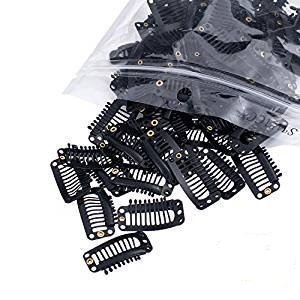 Premium Hair Wig Clips for Men & Women - Secure Hair Patch, Extension & Toupee Attachment (12-Pack, Black) | Perfect for Cosplay, Daily Styling & Hair Loss Solutions