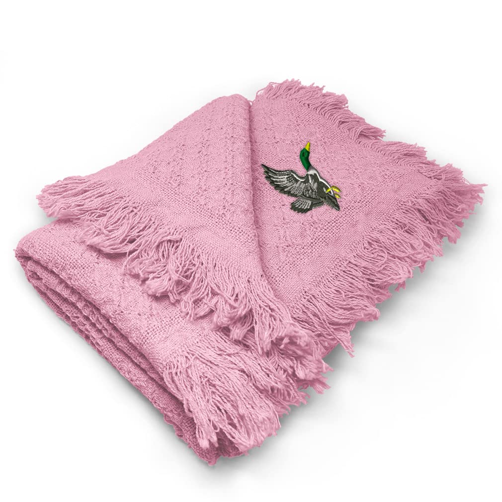 Custom Embroidered Baby Blankets for Nursery - Soft Flying Duck Design for Boys & Girls | Perfect for Cribs, Strollers & Gift Giving