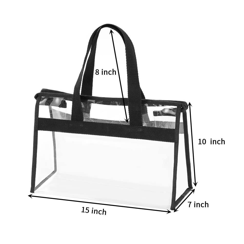 15×10×7 Inch Clear Dustproof Storage Bags with Zipper - Hanging Transparent Dust Cover Organizer for Closet, Shelf, Makeup & Clothes | Perfect for Home, Travel & Stadium Events