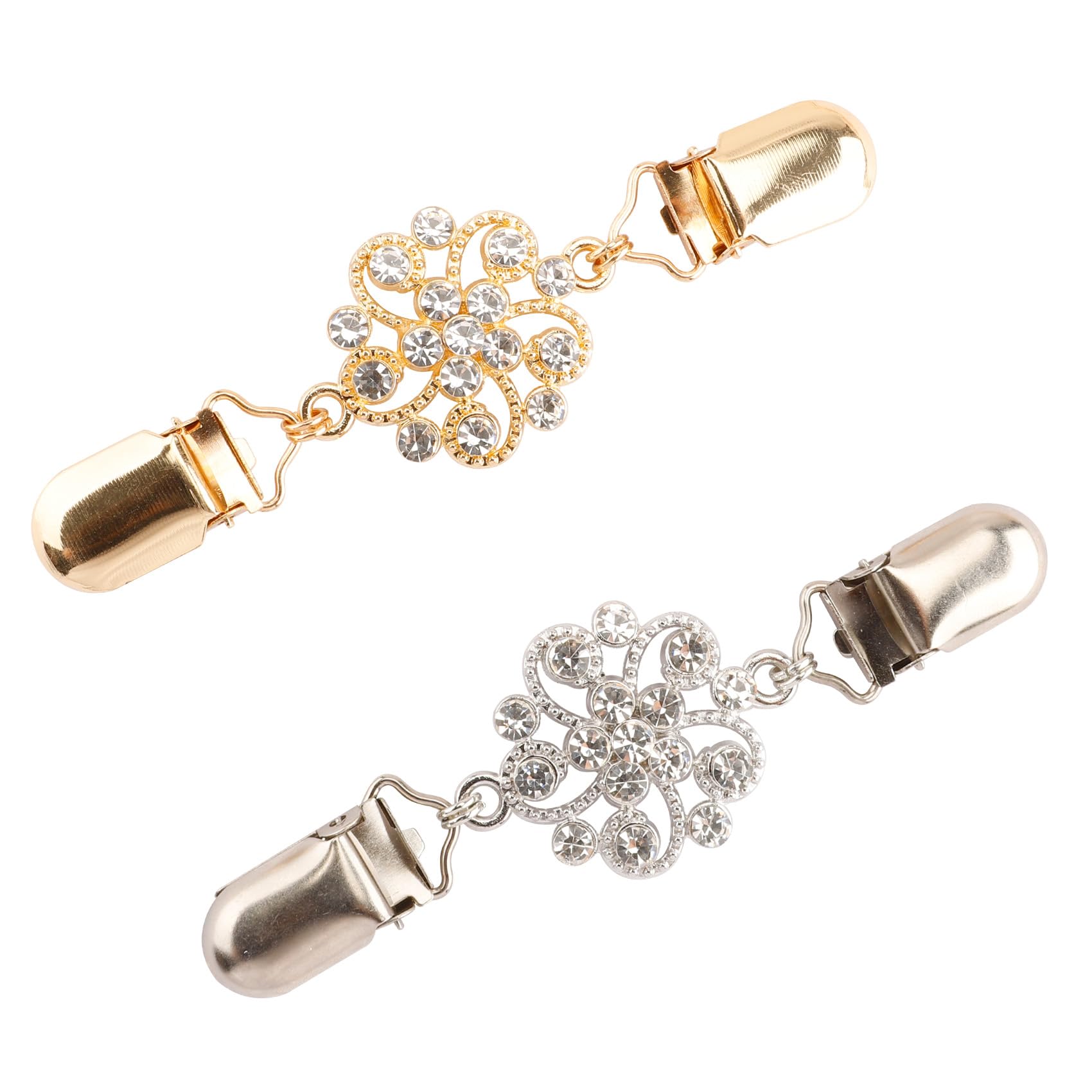 2 Pack Dress Back Cinch Clips - Waist Cincher Clips for Women, Sweater & Shirt Clips, Shawl Holder - Perfect for Formal Dresses, Office Wear & Evening Outfits