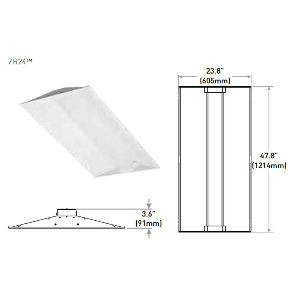 2 Pack 2x4 LED Troffer Light Fixture - 4000 Lumens, 120V/277V Dimmable - Energy Efficient Office Lighting for Drop Ceiling, Warehouse & Commercial Spaces