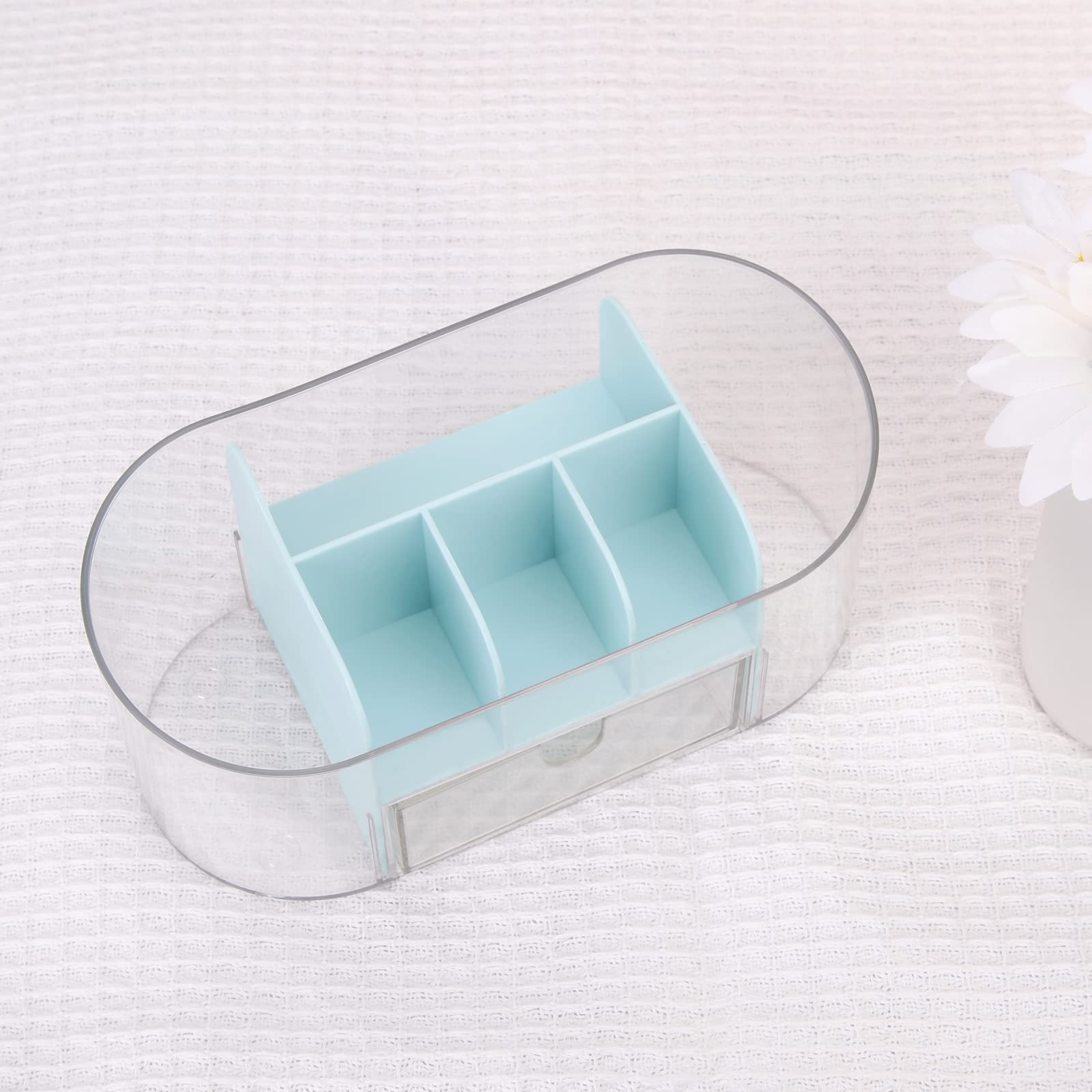 Acrylic Desk Organizer with Drawer - Pen Holder for Office, School & Dorm