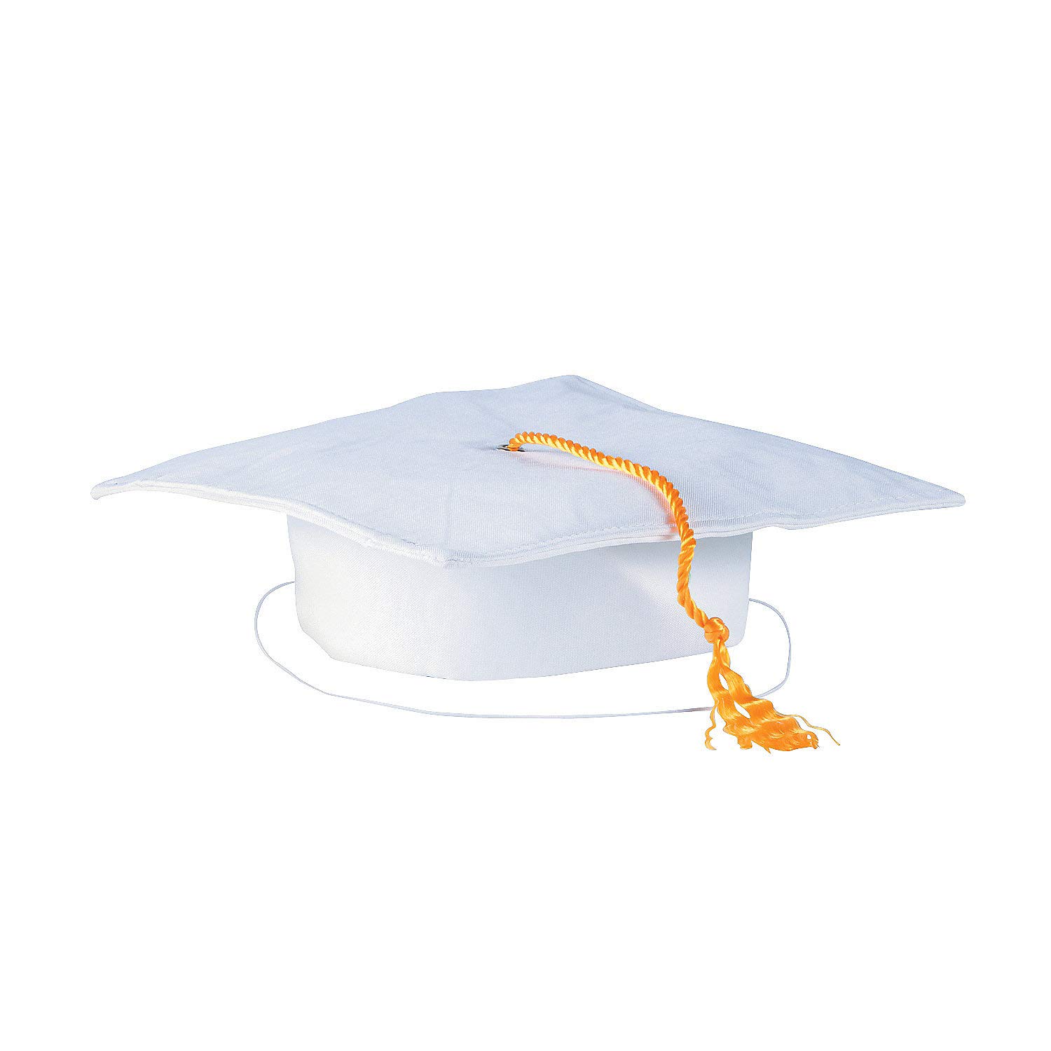 Fun Express Matte White Child Graduation Mortarboard Hat - 1 Piece | Kids Graduation Cap for Preschool, Kindergarten & Elementary Ceremonies | Perfect Graduation Accessory for Photos & Celebrations