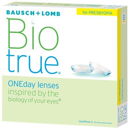 Bausch + Lomb Biotrue ONEday for Presbyopia Contact Lenses - 90 Pack (3 Month Supply) | Daily Disposable Multifocal Lenses for Clear Vision | Perfect for Reading, Computer Use & Daily Activities
