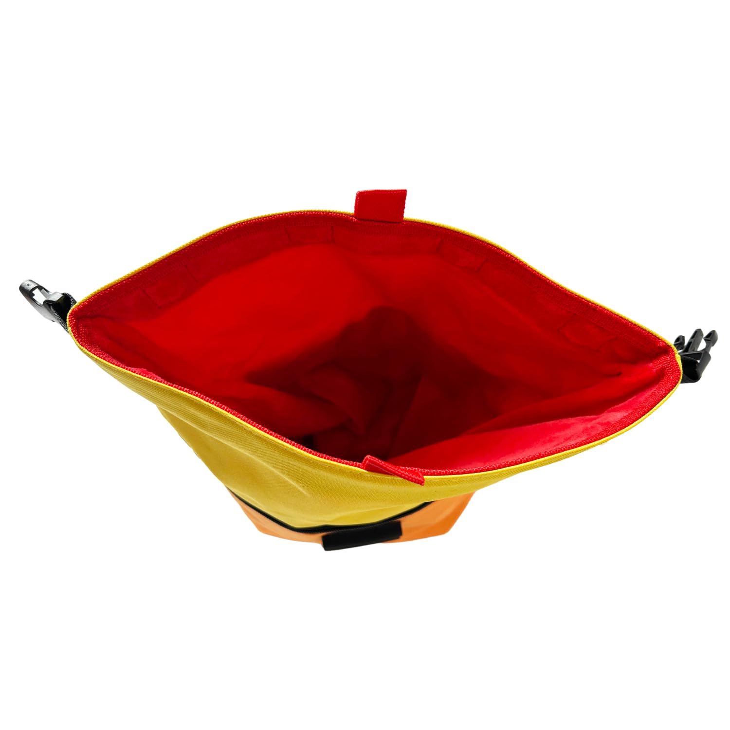 SESH Large Chalk Bucket for Climbing & Bouldering - Magnetic Closure Chalk Bag with 4 Brush Holders & 2 Mesh Side Pockets - Durable Chalk Organizer for Rock Climbing, Gym Training & Outdoor Sports