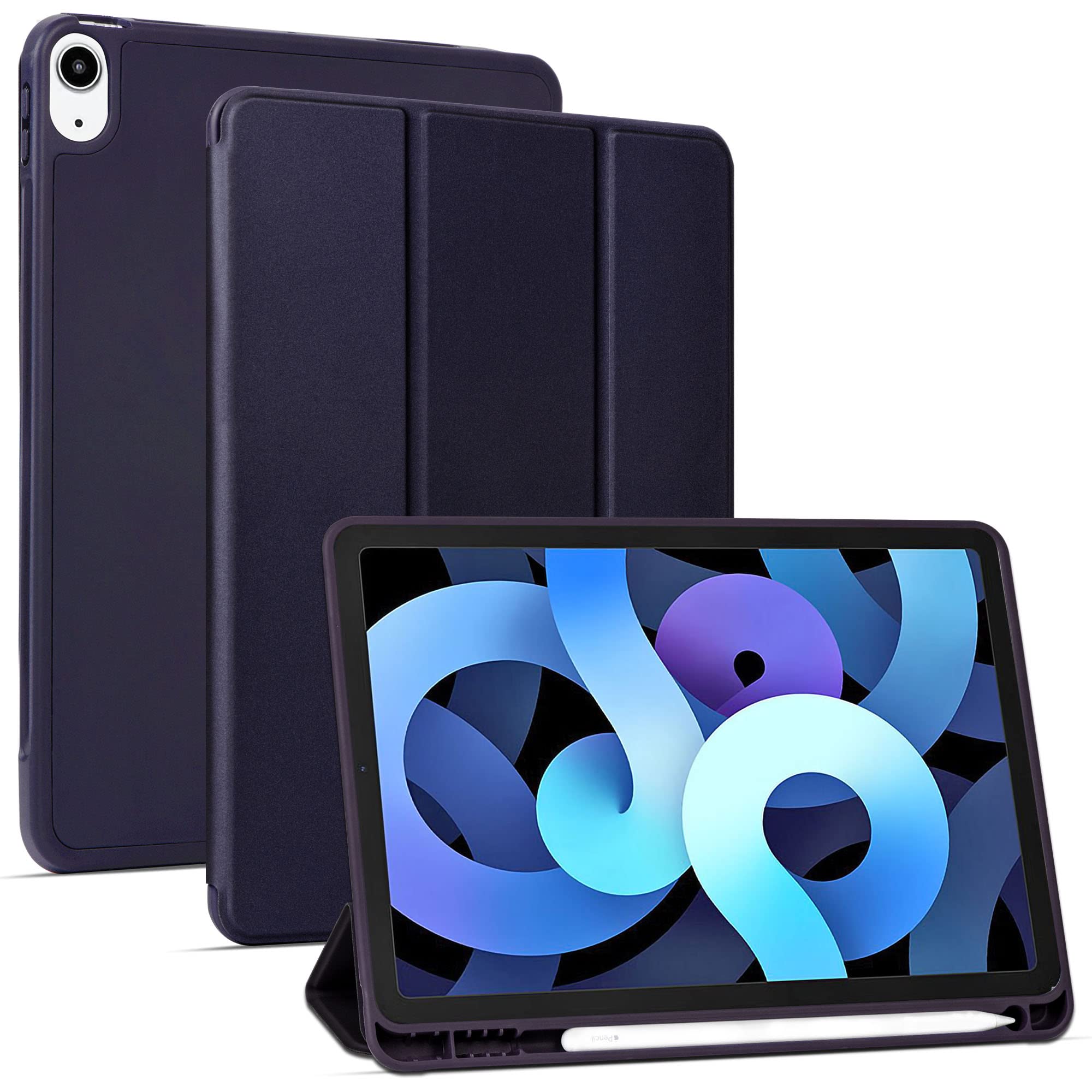 Premium Protective Case for iPad Air 5th/4th Gen 10.9 Inch (2022/2020) with Auto Wake/Sleep & Stand Feature - Durable Lightweight Cover in Blue - Perfect for Work, Travel & Home Use