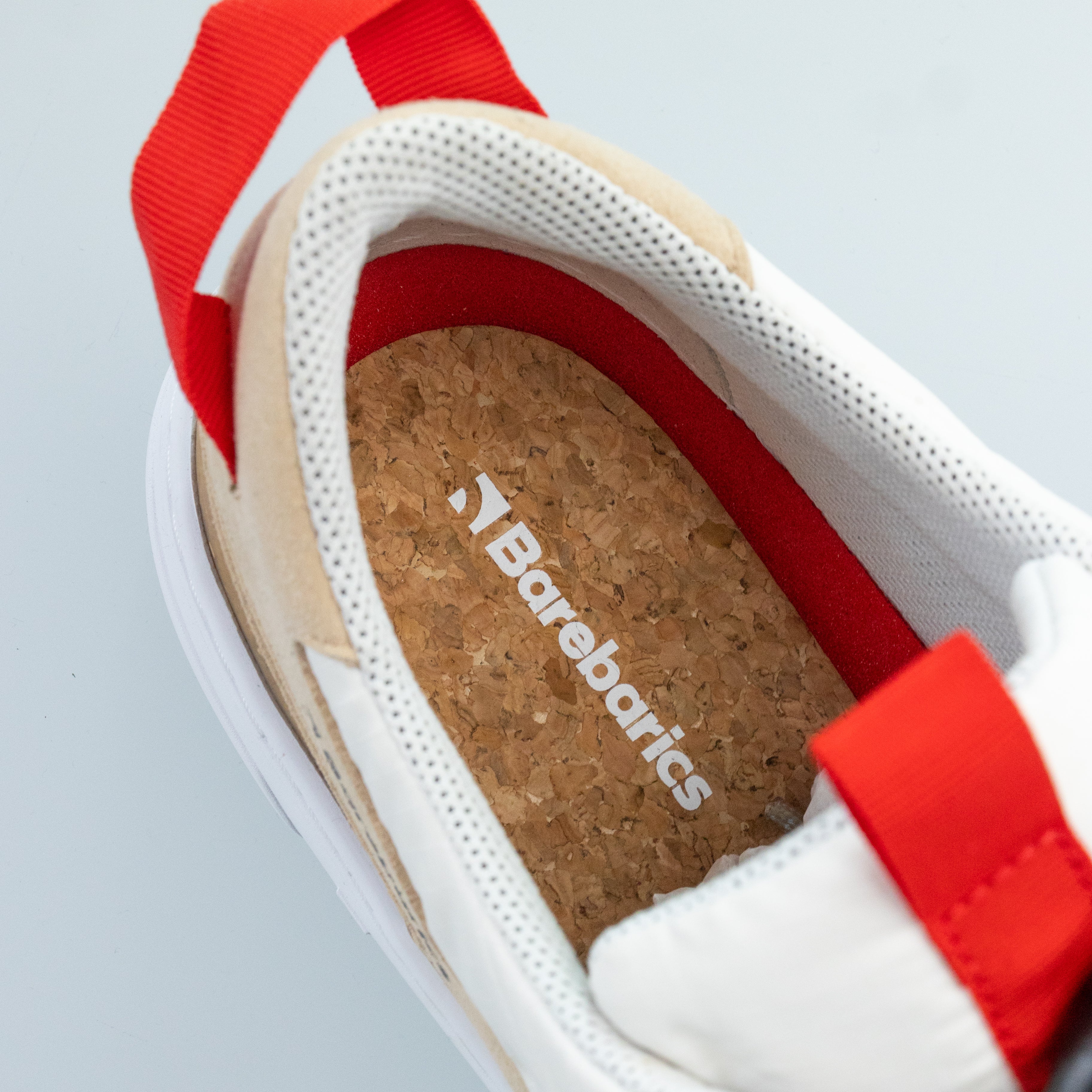 Barefoot Sneakers Barebarics Revive Beige & White - Minimalist Comfort Shoes for Running, Walking & Gym Workouts