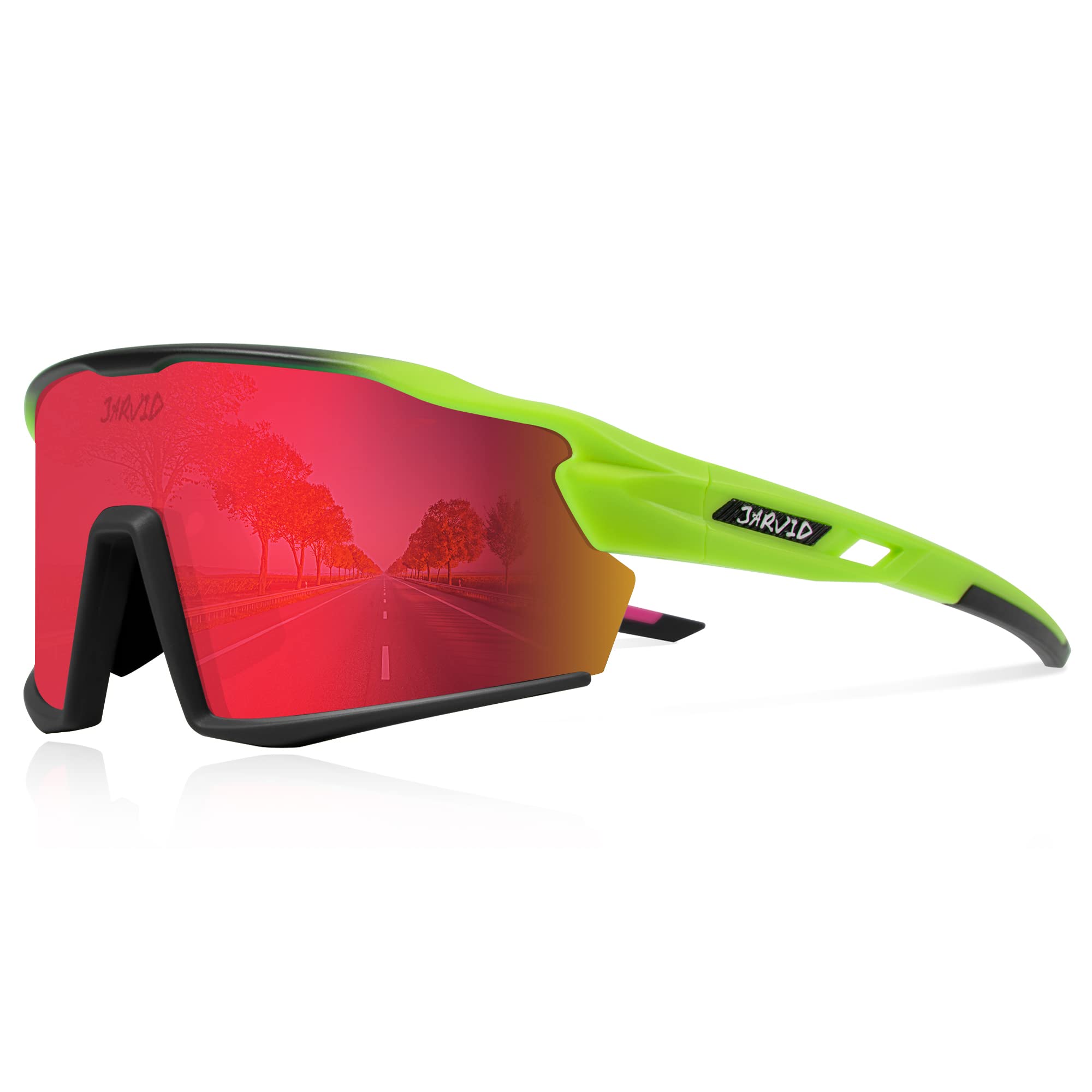 Polarized Cycling Glasses for Men & Women - UV Protection Sports Sunglasses with 4 Interchangeable Lenses - Ideal for Road Biking, Running & Outdoor Activities