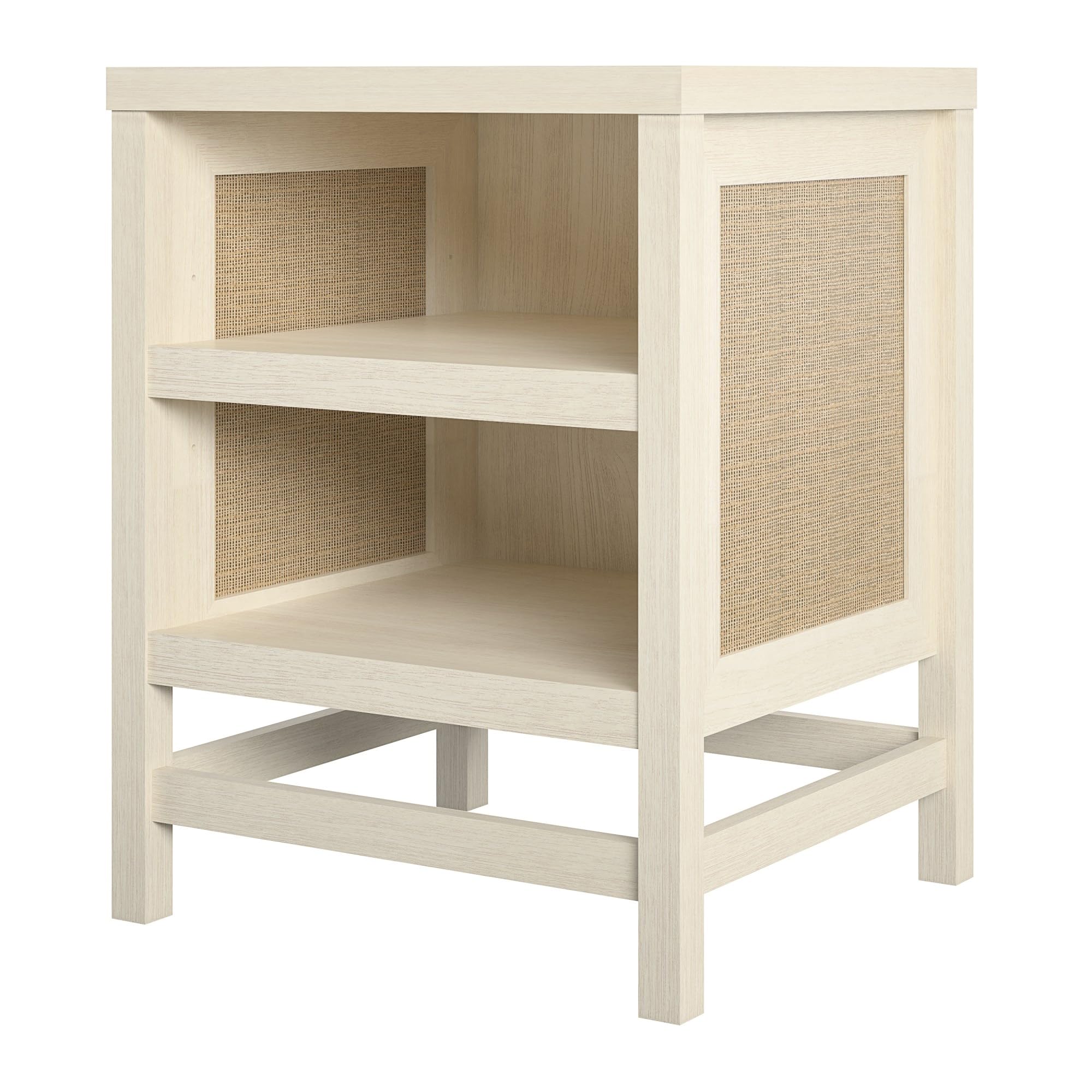 Ameriwood Home Lennon End Table - Modern Nightstand with Storage Shelf, Perfect for Bedroom, Living Room & Office - Brown Finish