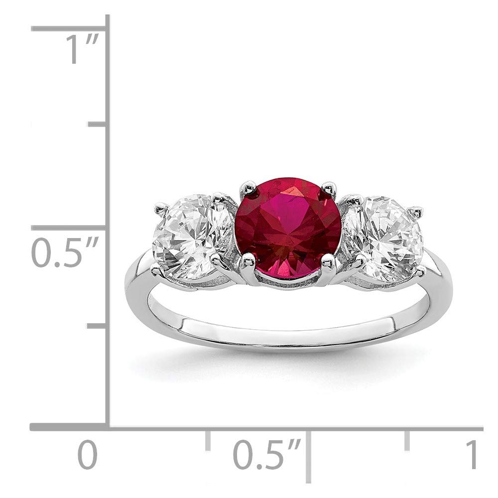925 Silver CZ & Corundum Ring for Women - Elegant Gift for Her