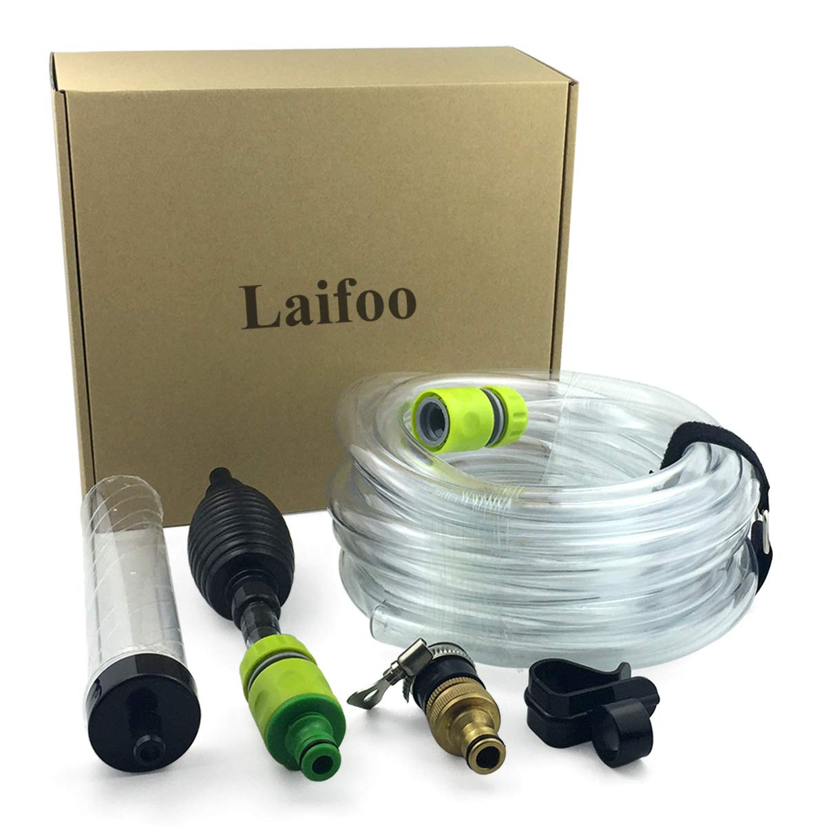 25ft Aquarium Gravel Cleaner - Fish Tank Vacuum Siphon for Water Changing | Perfect for Freshwater & Saltwater Tanks, Easy Water Maintenance & Substrate Cleaning